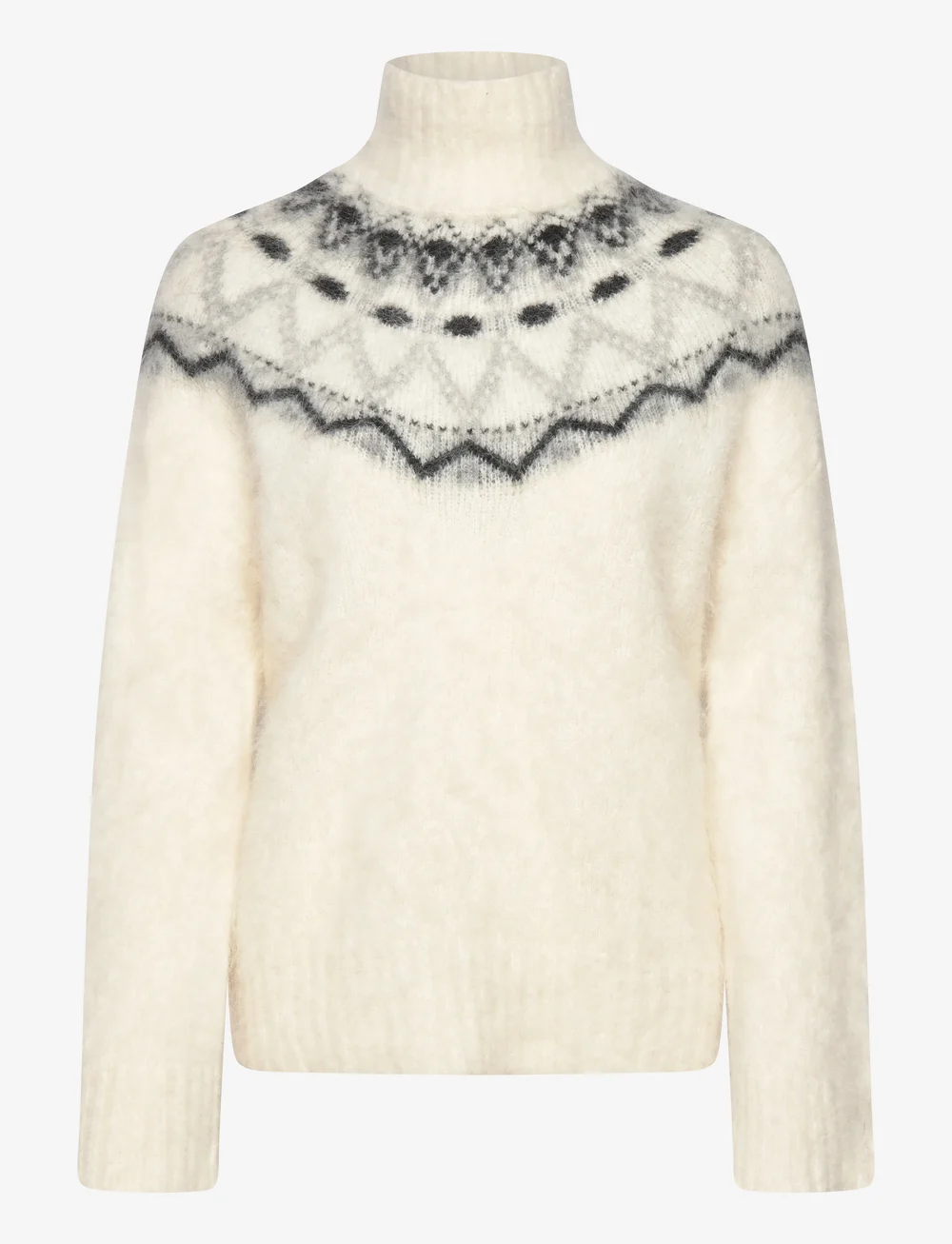 Twist & Tango - Champoluc Knitted Sweater - striktrøjer - fair isle white - 1