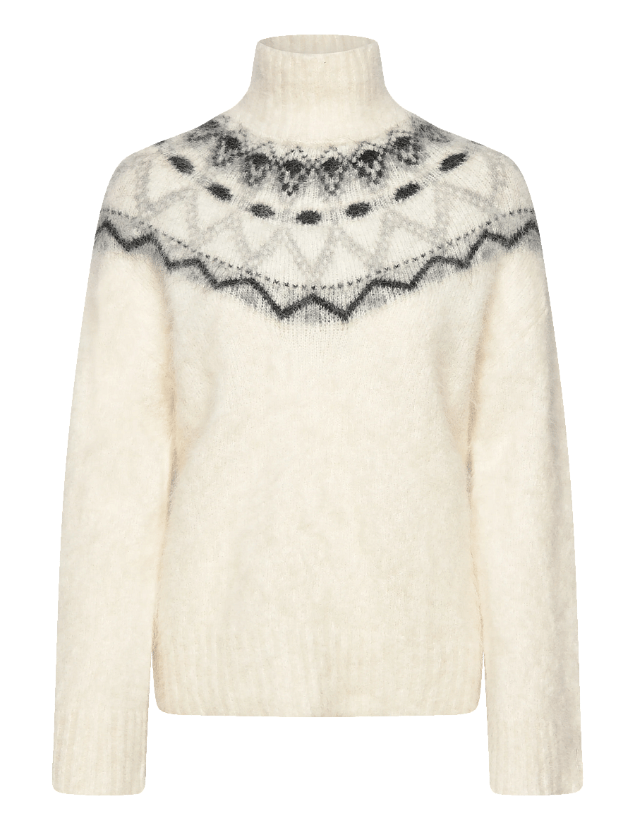 Twist & Tango - Champoluc Knitted Sweater - stickade tröjor - fair isle white - 1