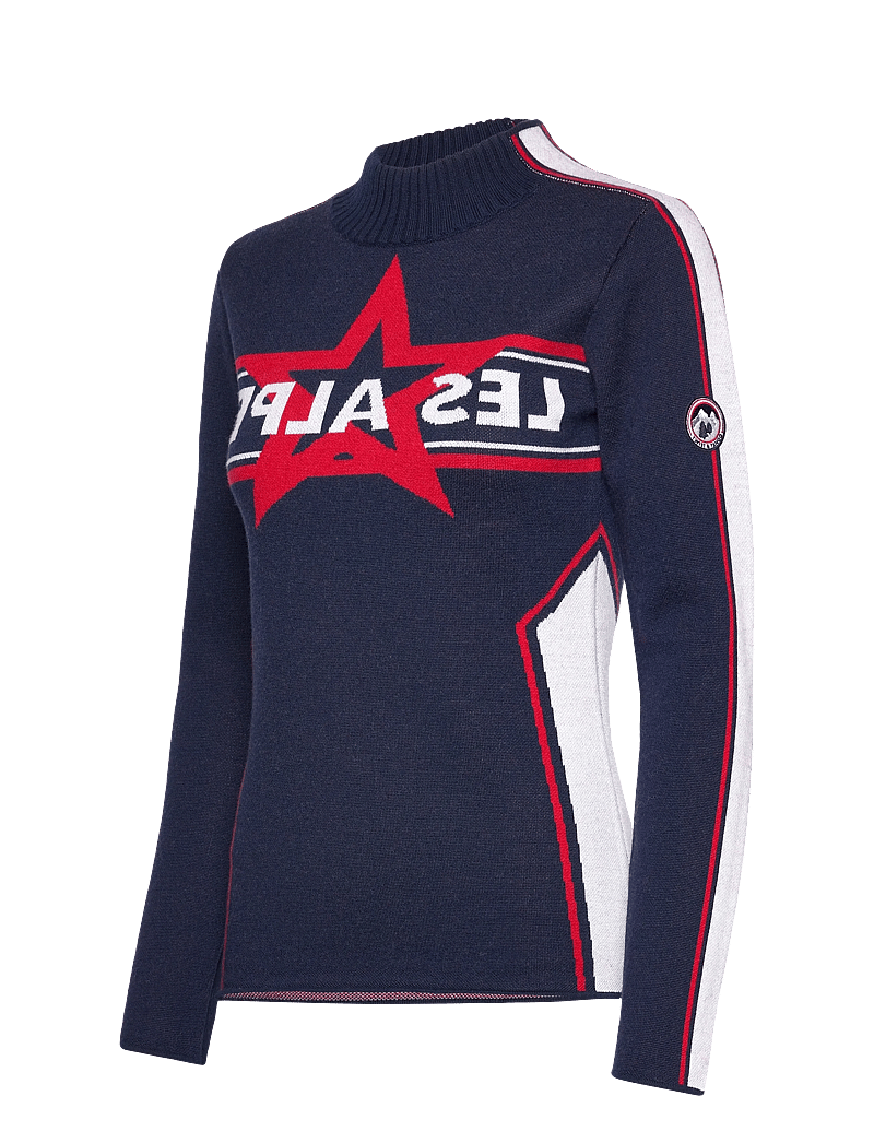 Twist & Tango - Les Alpes Star Sweater - funktionsunterwäsche - oberteile - navy - 3