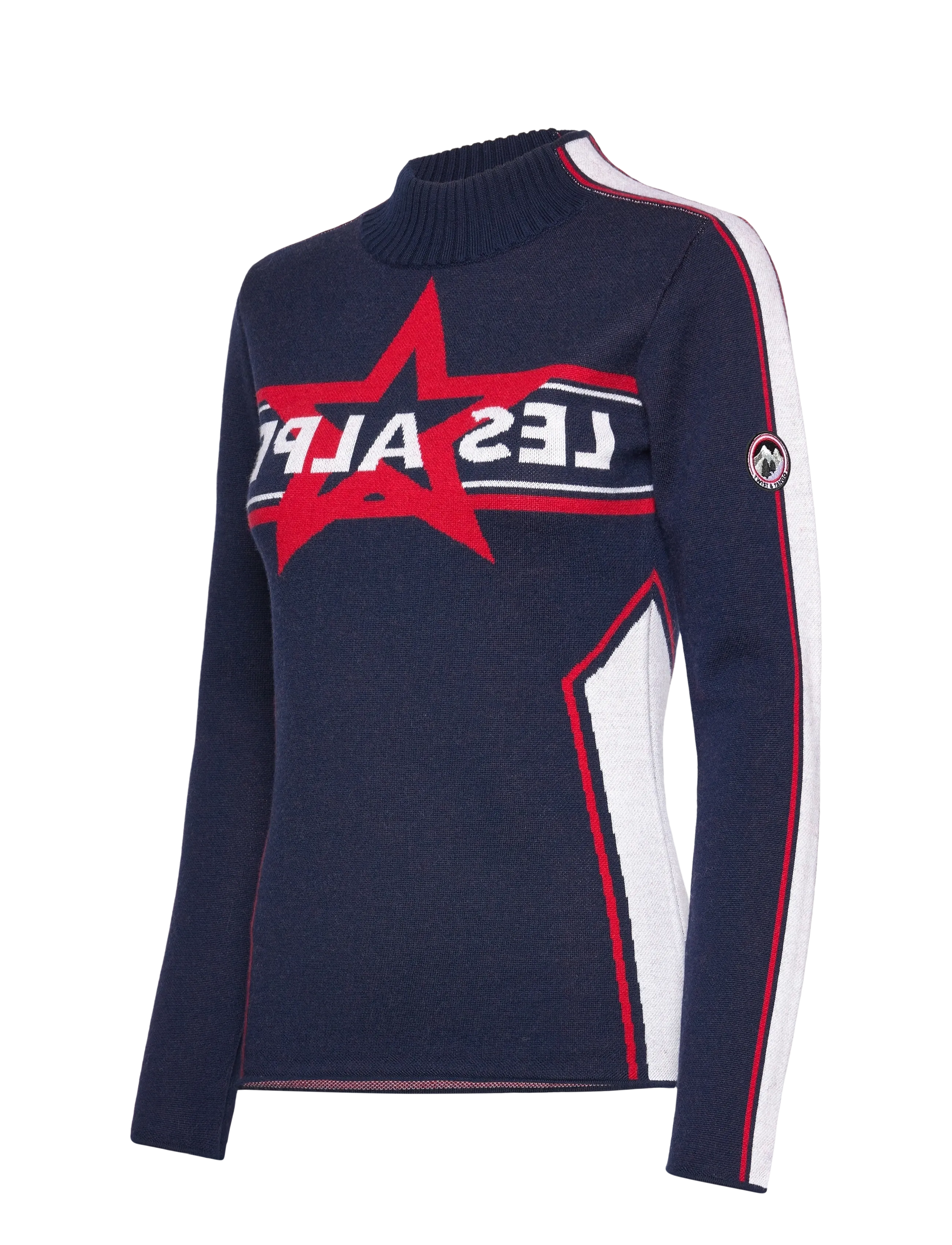 Twist & Tango - Les Alpes Star Sweater - aluskihina kantavad rõivad - navy - 3