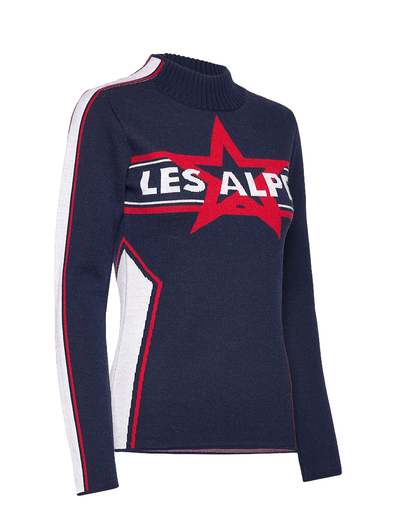Twist & Tango - Les Alpes Star Sweater - funktionsunterwäsche - oberteile - navy - 4