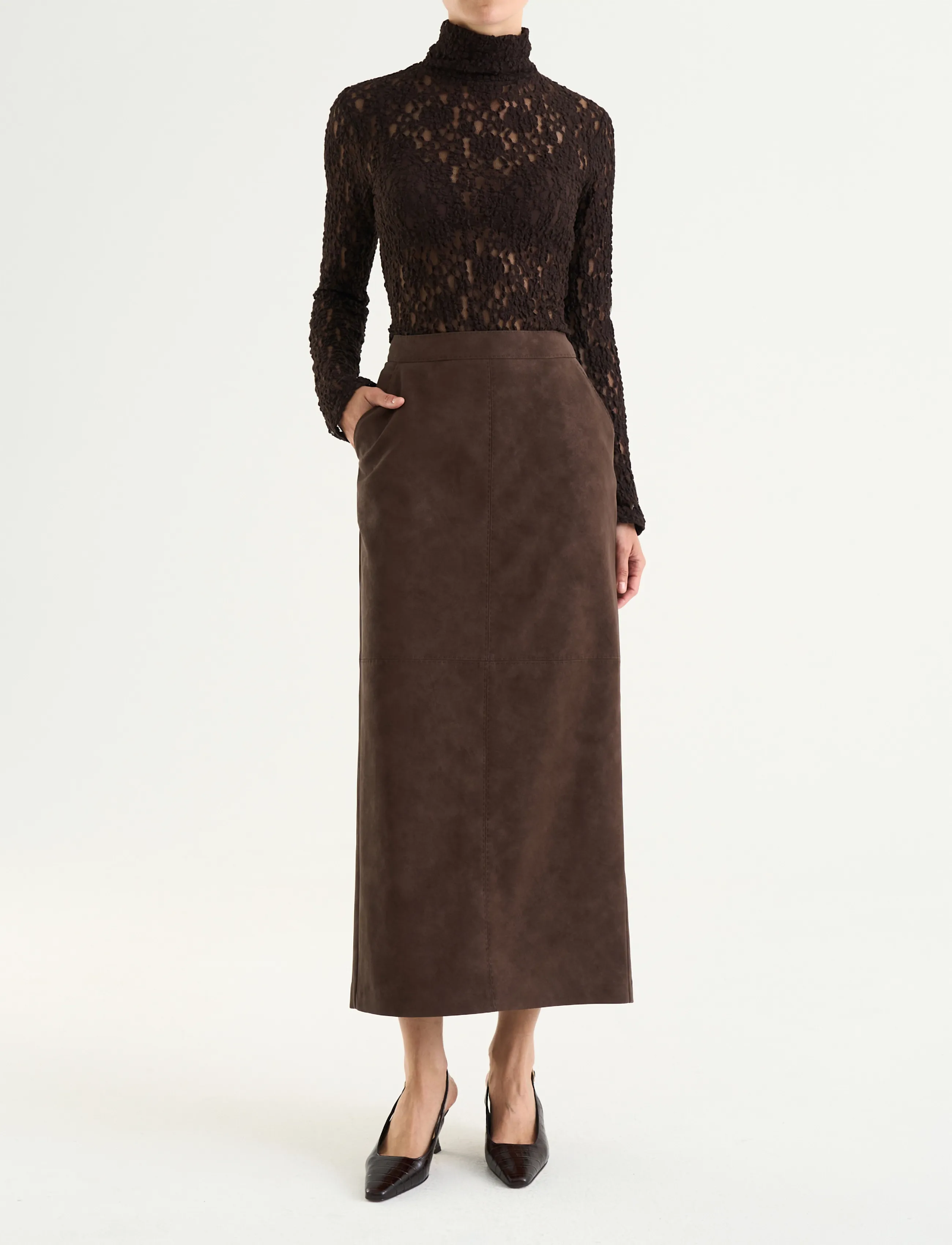 Yara Faux Suede Skirt