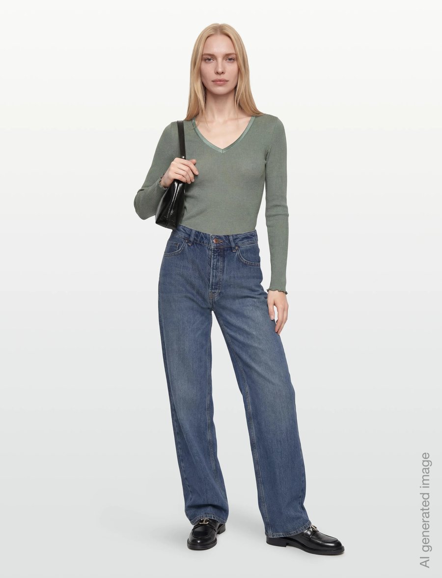 Twist & Tango - Tori Rigid Jeans - wide leg jeans - dk blue wash - 0