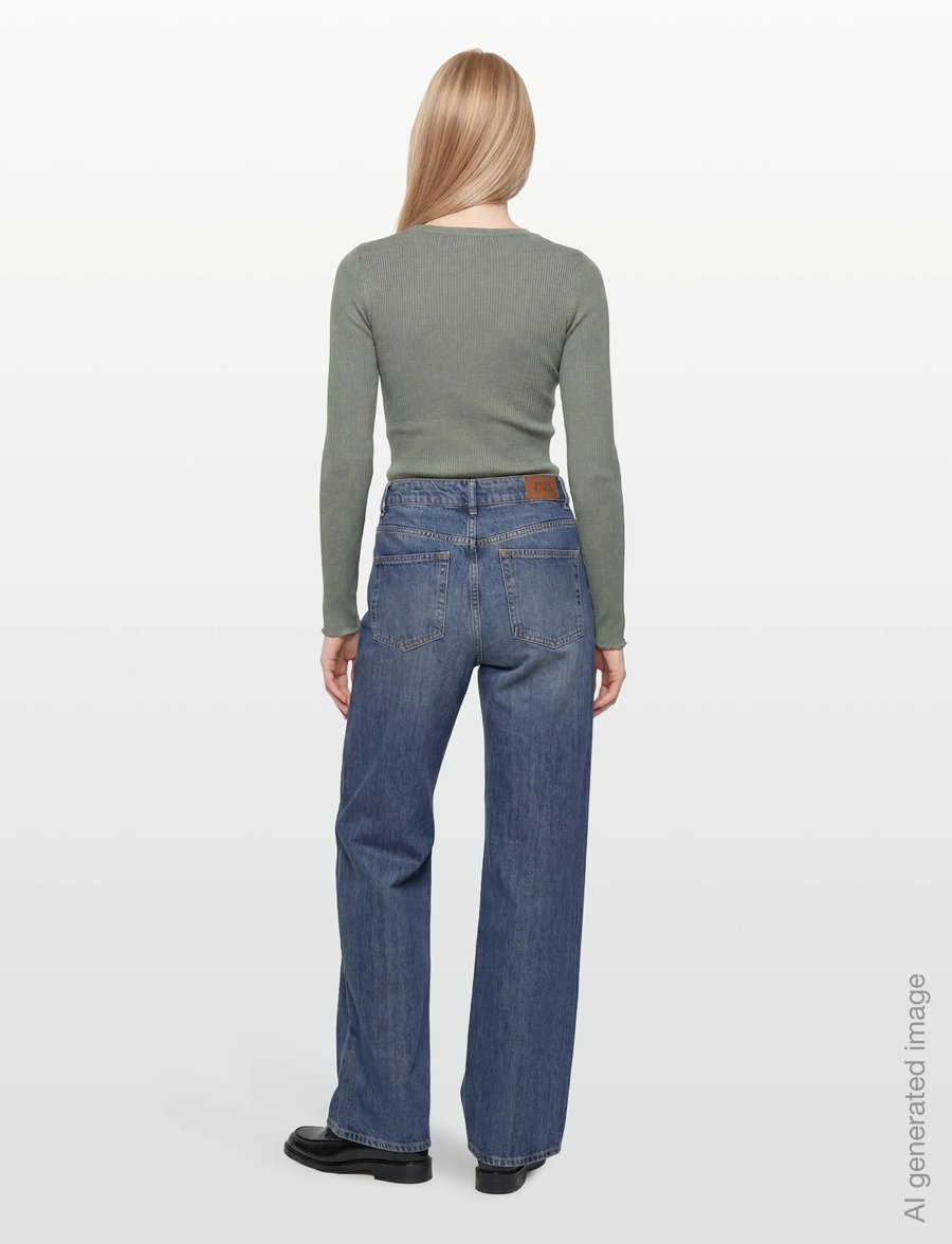 Twist & Tango - Tori Rigid Jeans - wide leg jeans - dk blue wash - 4