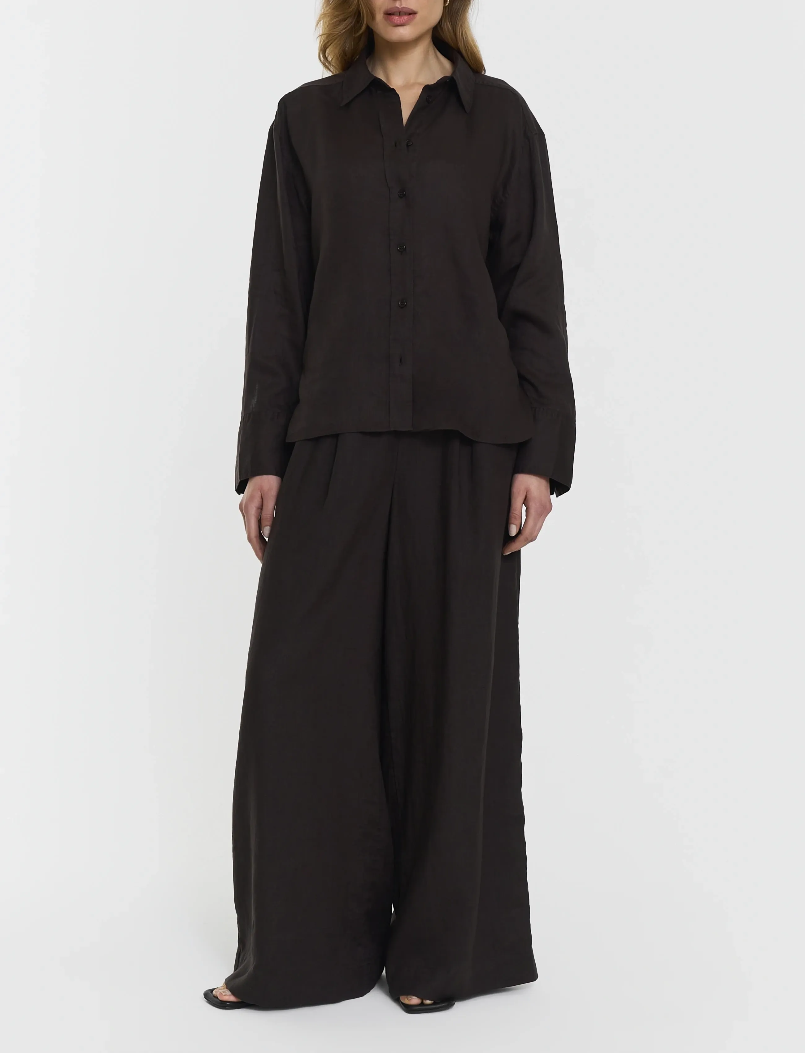 Twist & Tango Aprilia Linen Trousers - Transitional Layering - COFFEE / brown