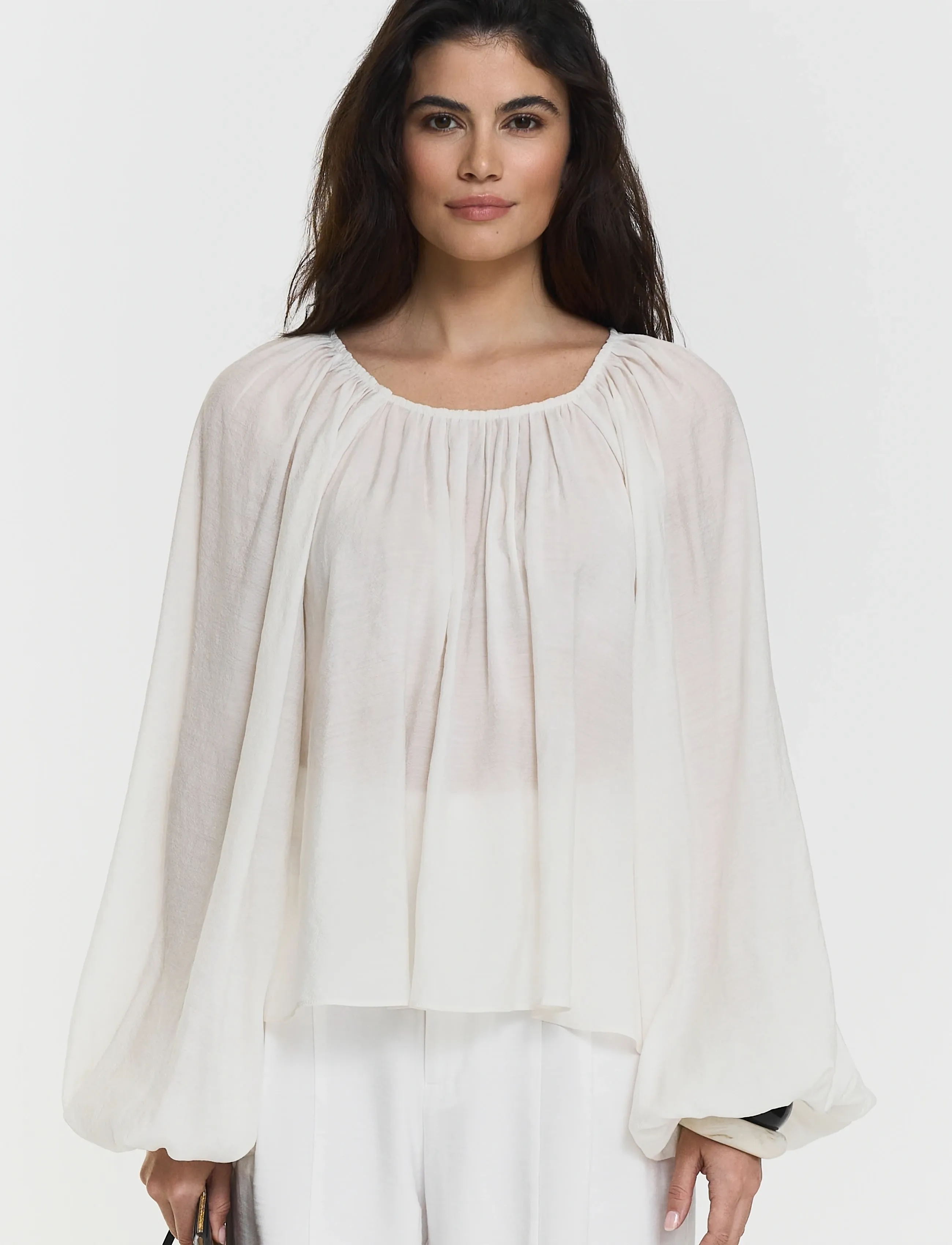 Twist & Tango - Lava Blouse - langerma blússur - off white - 3