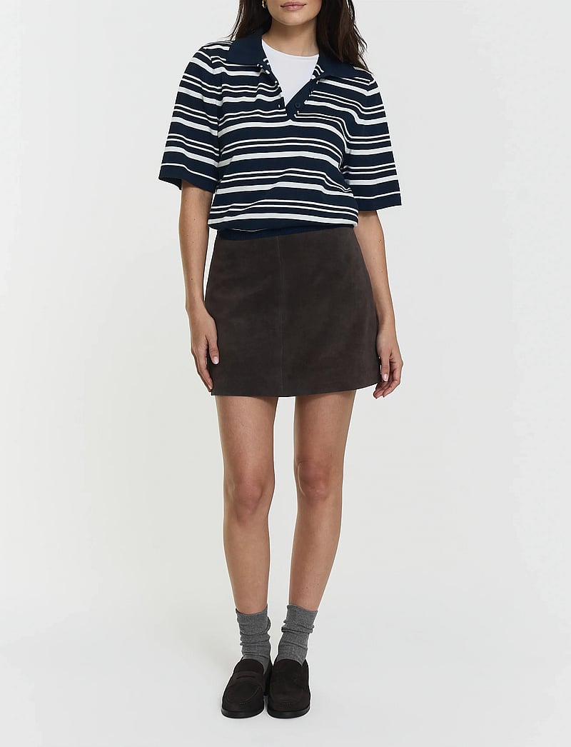 Twist & Tango - Leonelle Polo Knit Jumper - pullover - navy white stripe - 0