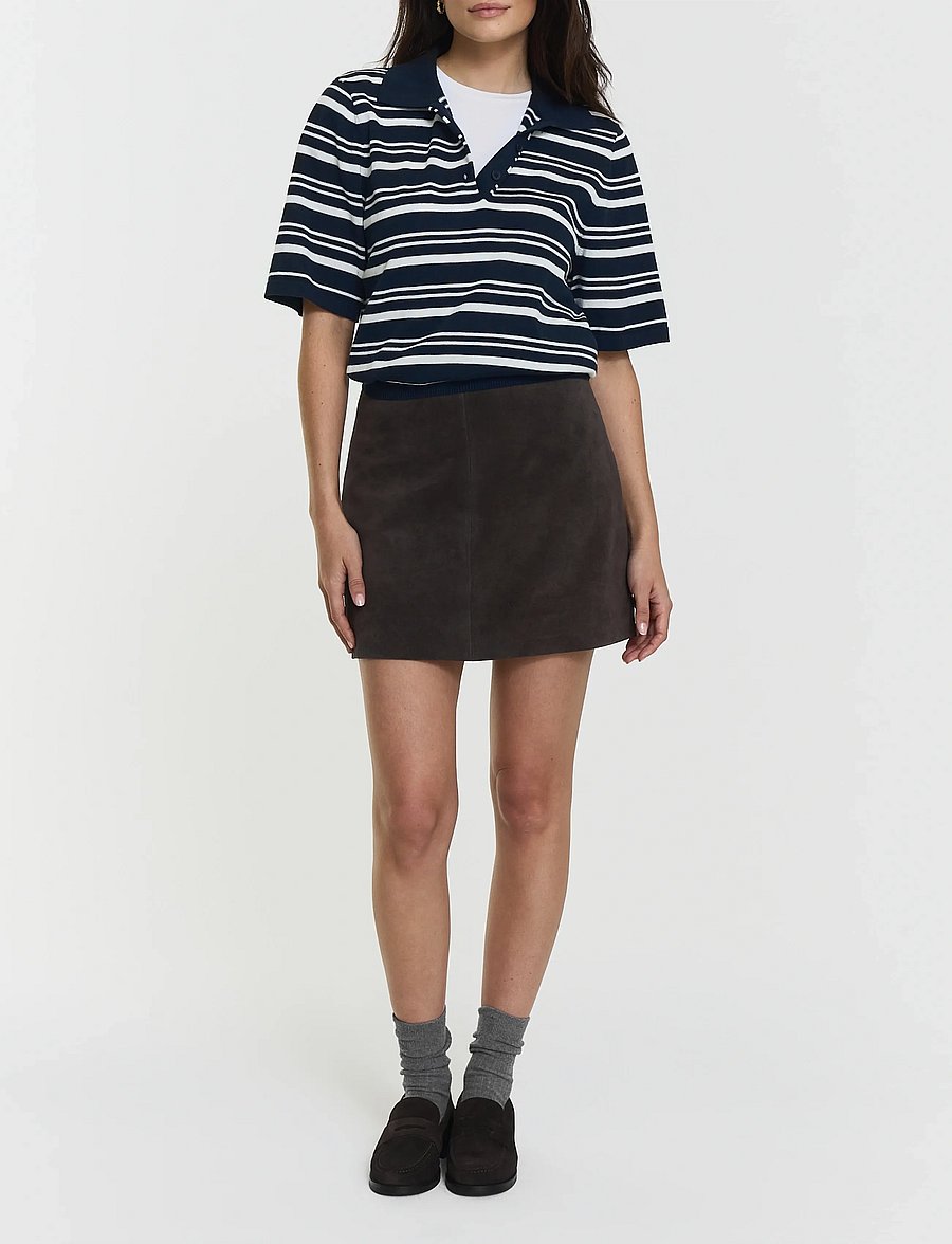 Twist & Tango - Leonelle Polo Knit Jumper - pullover - navy white stripe - 0