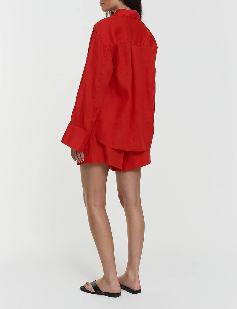 Twist & Tango - Melody Linen Shorts - hørshorts - poppy red - 4