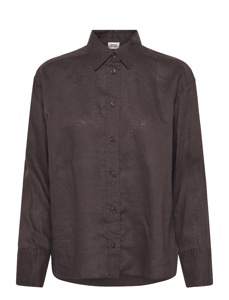 Twist & Tango - Evianna Linen Shirt - hørskjorter - coffee - 0