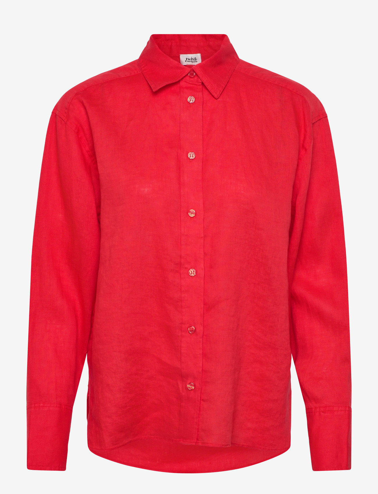 Twist & Tango - Evianna Linen Shirt - linased särgid - poppy red - 1