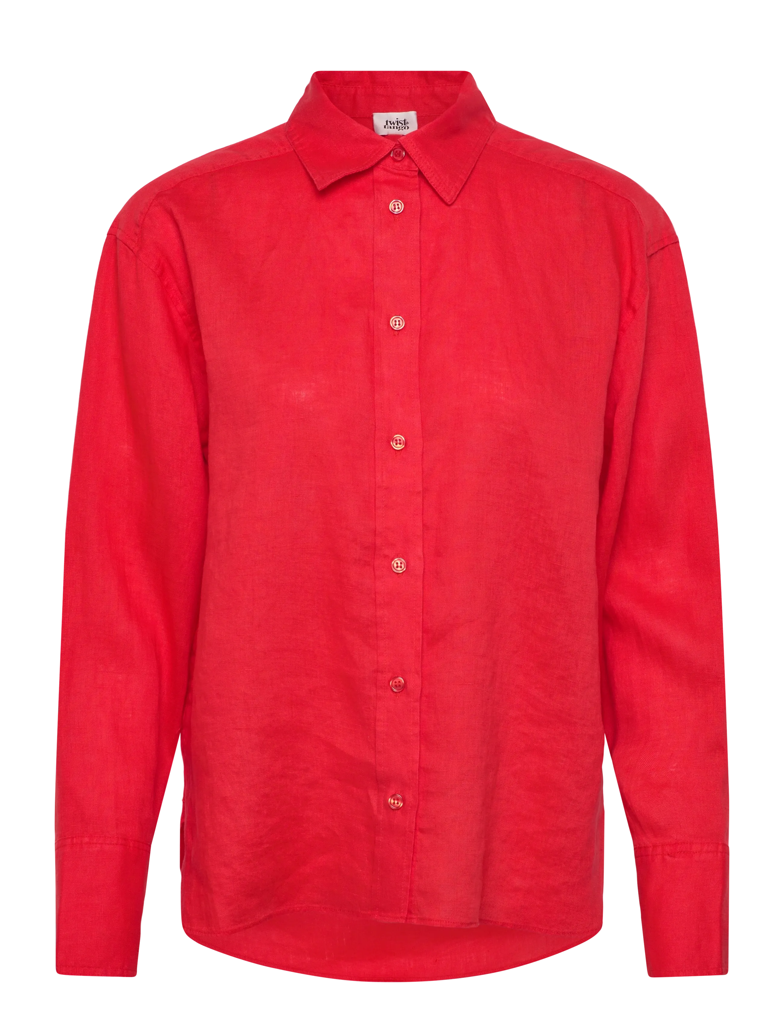 Twist & Tango Evianna Linen Shirt - Clothing - POPPY RED / red