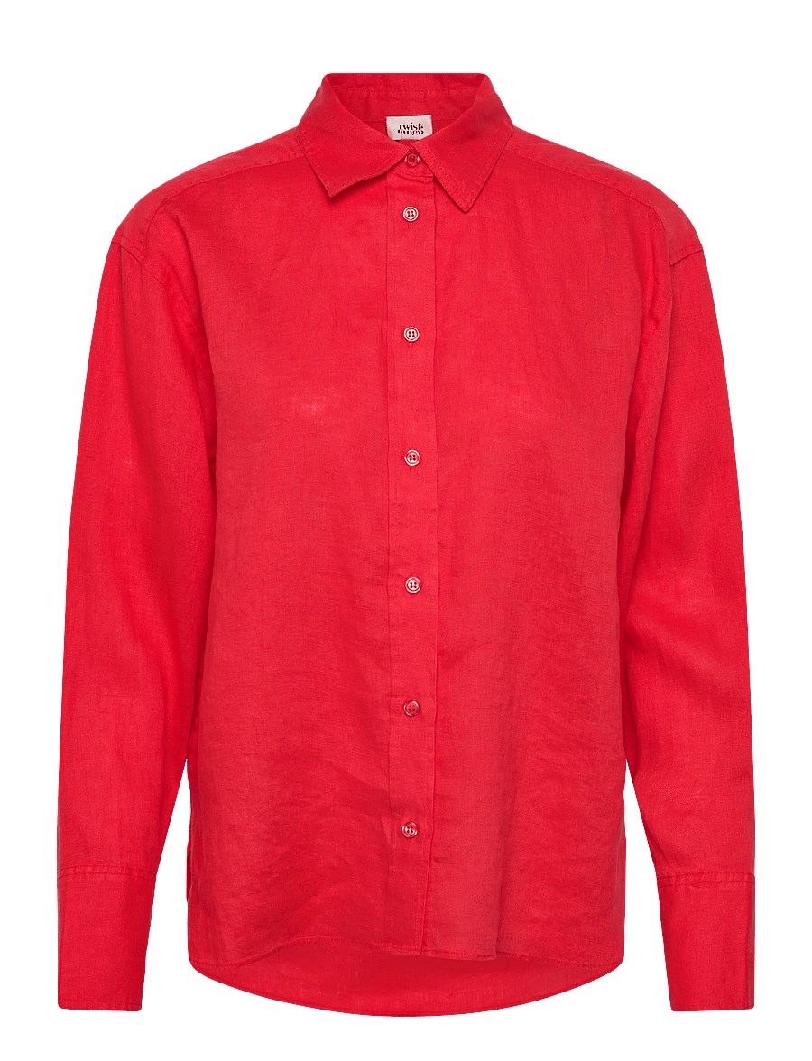 Twist & Tango - Evianna Linen Shirt - leinenhemden - poppy red - 1