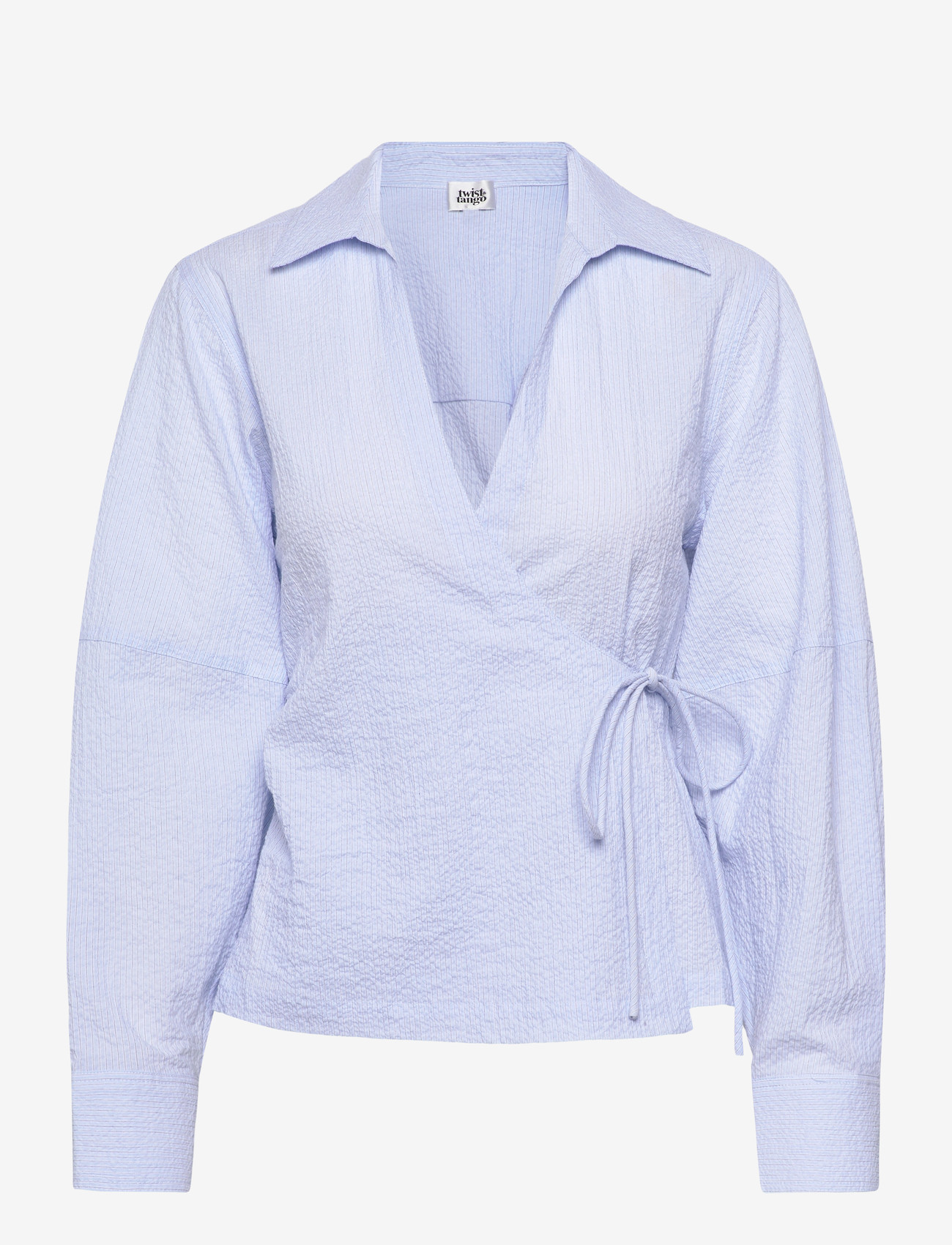 Twist & Tango - Mella Wrap Shirt - langärmlige hemden - blue stripe - 1