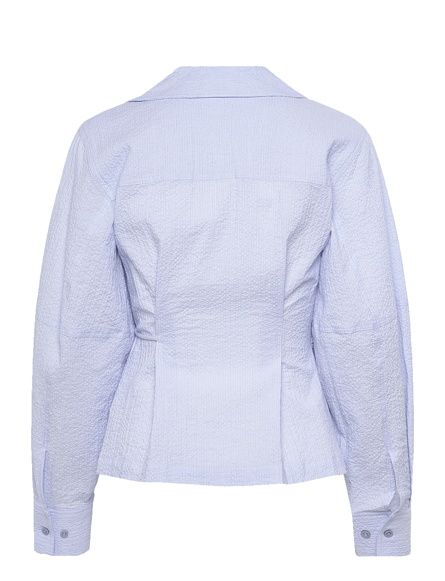 Twist & Tango - Mella Wrap Shirt - long-sleeved shirts - blue stripe - 2