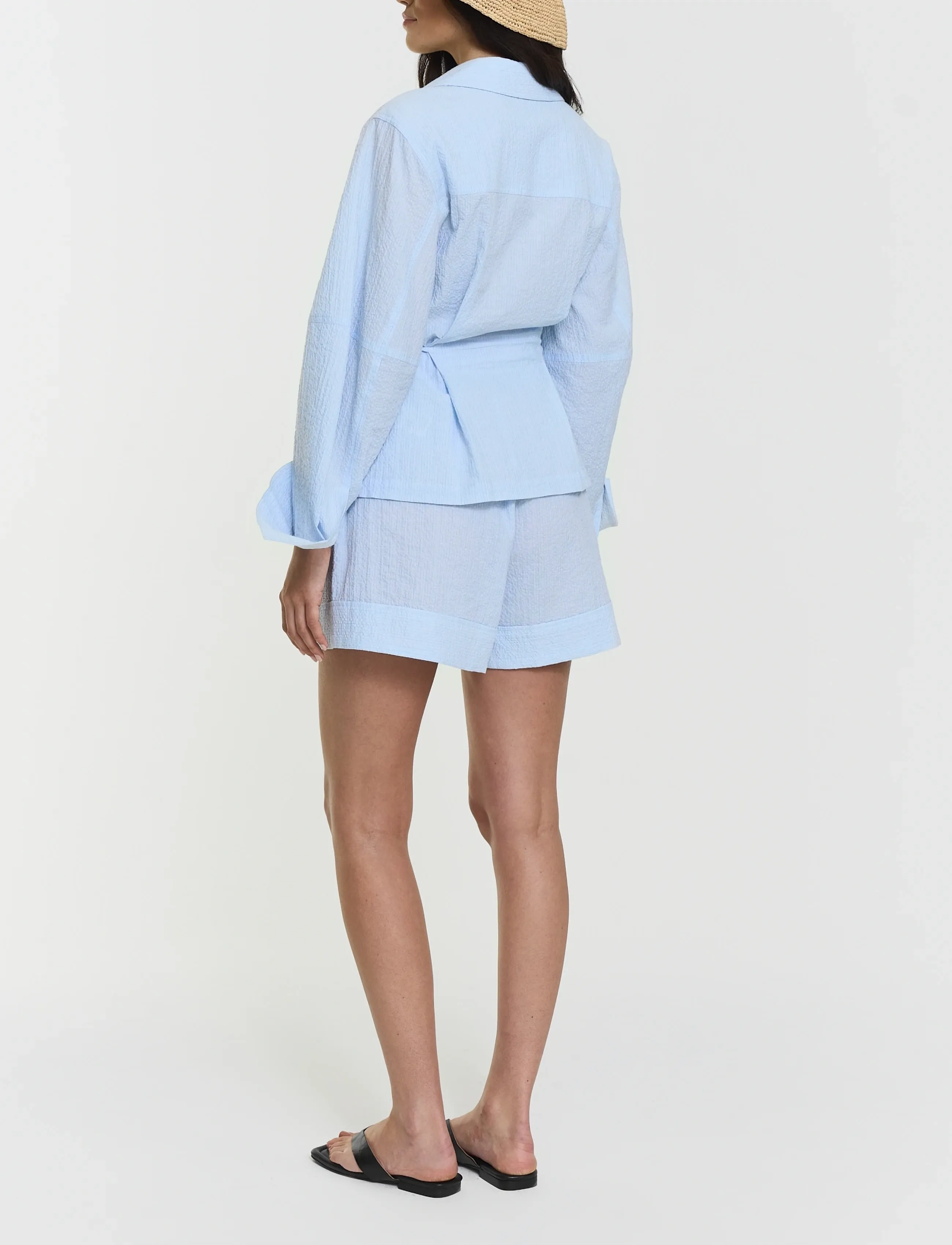 Twist & Tango - Mella Wrap Shirt - long-sleeved shirts - blue stripe - 4
