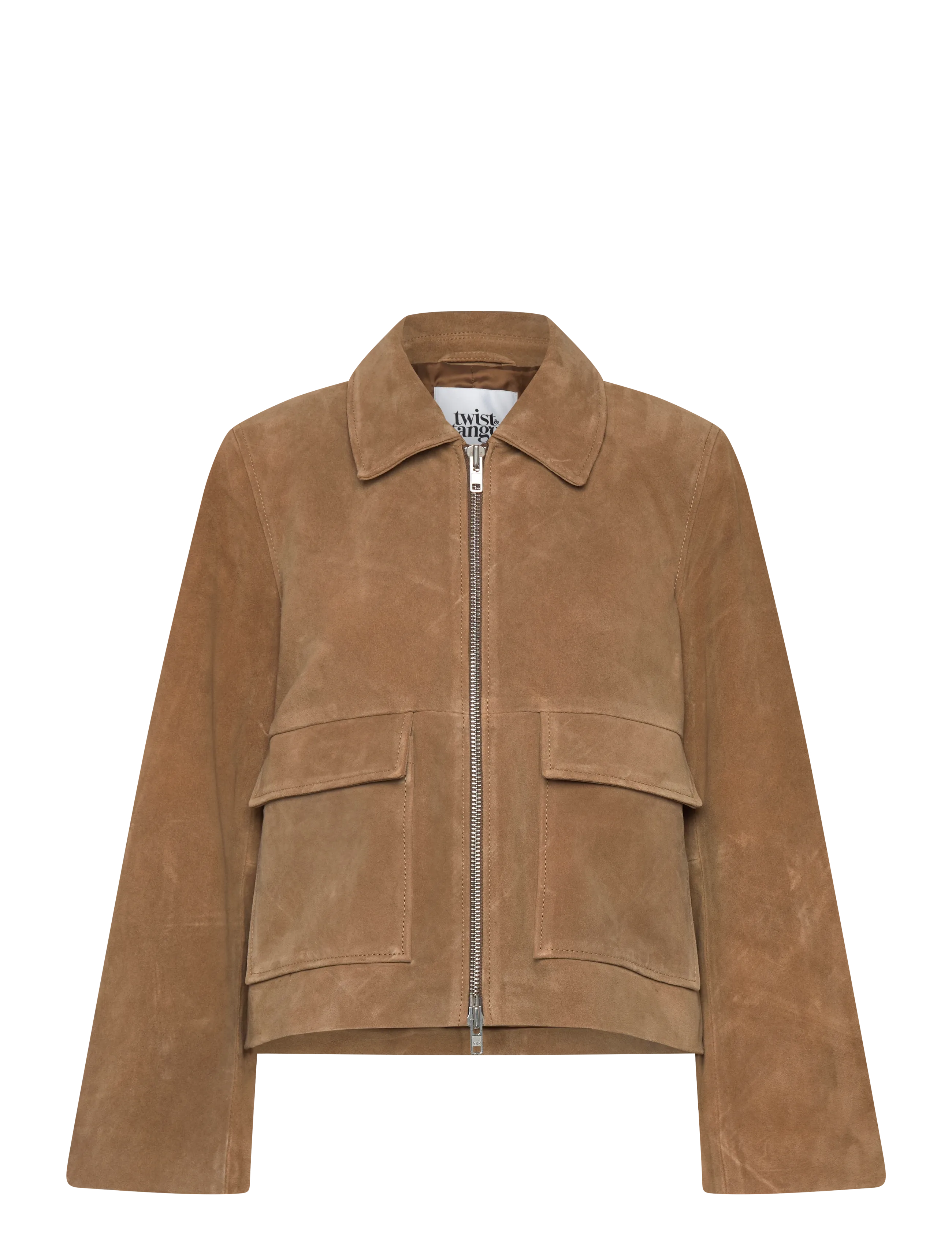Twist & Tango Minella Suede Jacket - Transitional Layering - TAUPE / brown