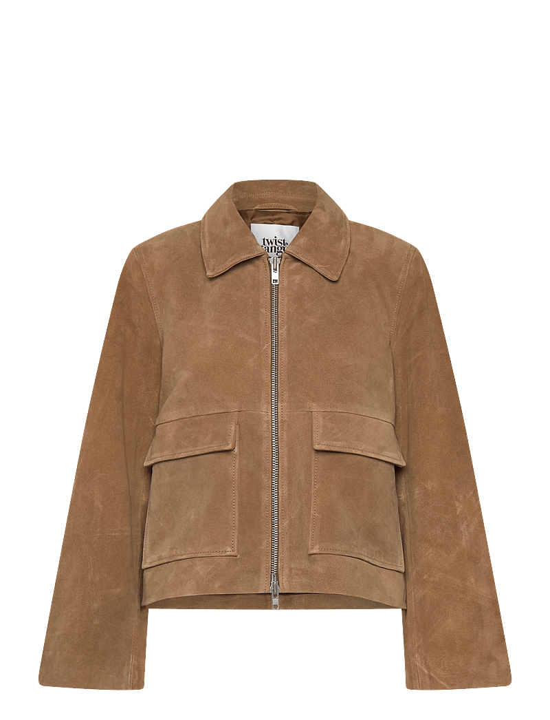 Twist & Tango - Minella Suede Jacket - frühlingsjacken - taupe - 0