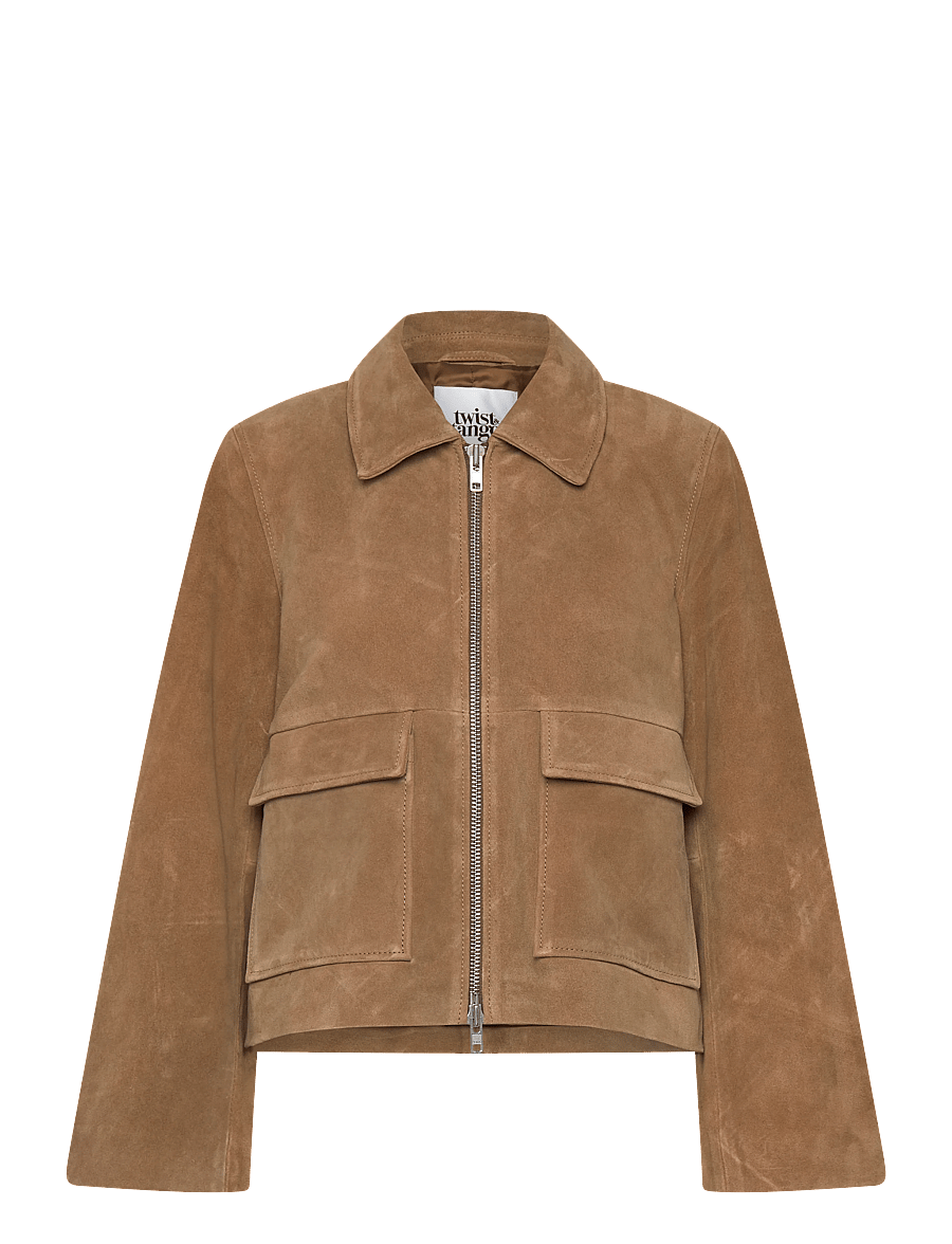 Twist & Tango - Minella Suede Jacket - frühlingsjacken - taupe - 0