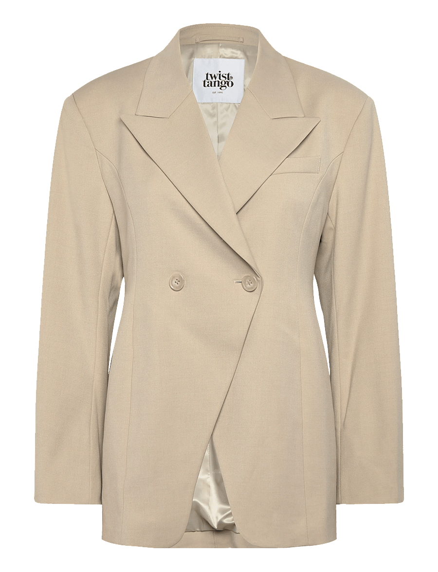 Twist & Tango - Naama Blazer - dobbeltradede blazere - lt beige mÉlange - 1