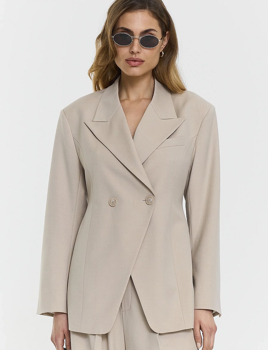Twist & Tango - Naama Blazer - dobbeltradede blazere - lt beige mÉlange - 3