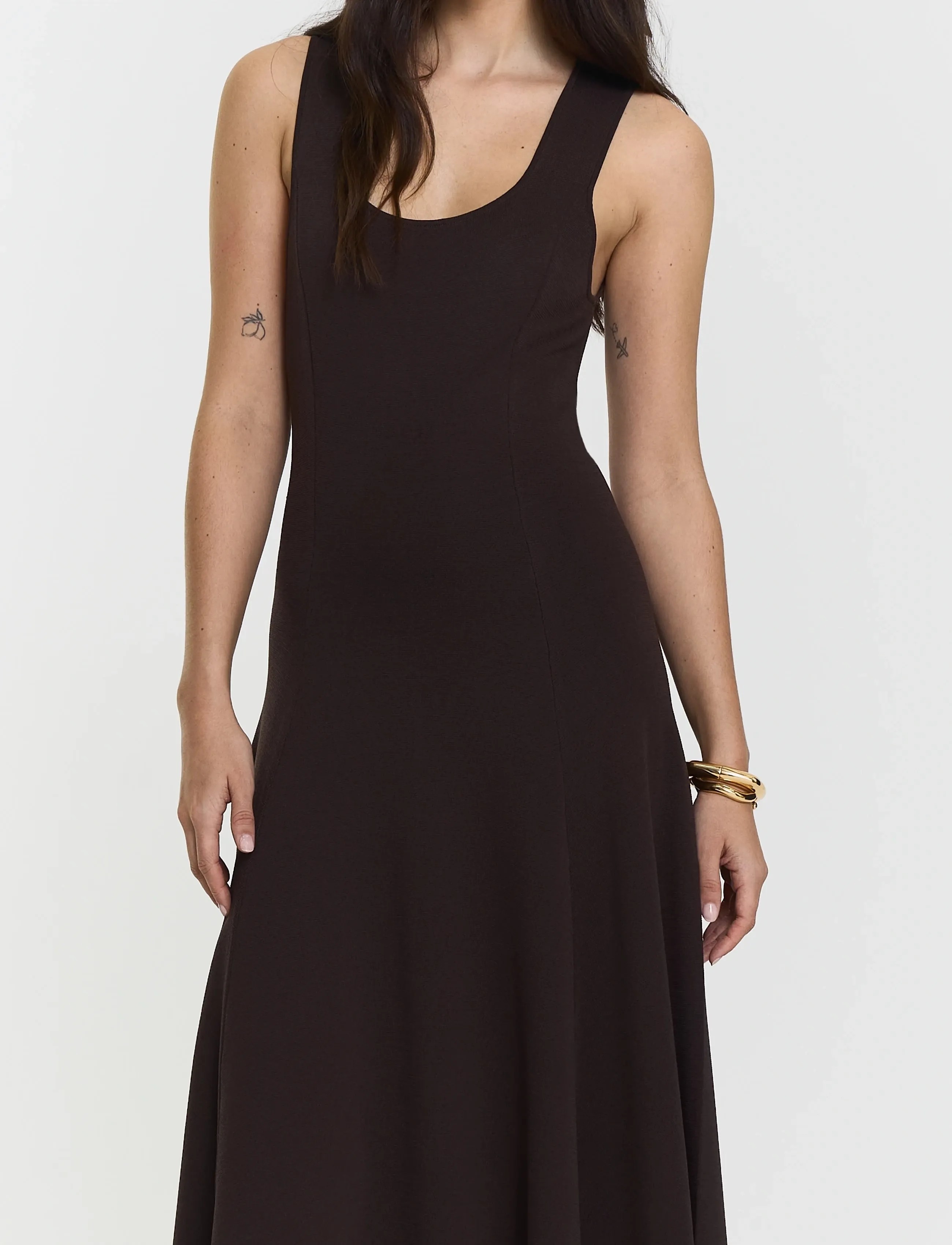 Twist & Tango - Defnen Knitted Dress - knitted dresses - coffee - 3