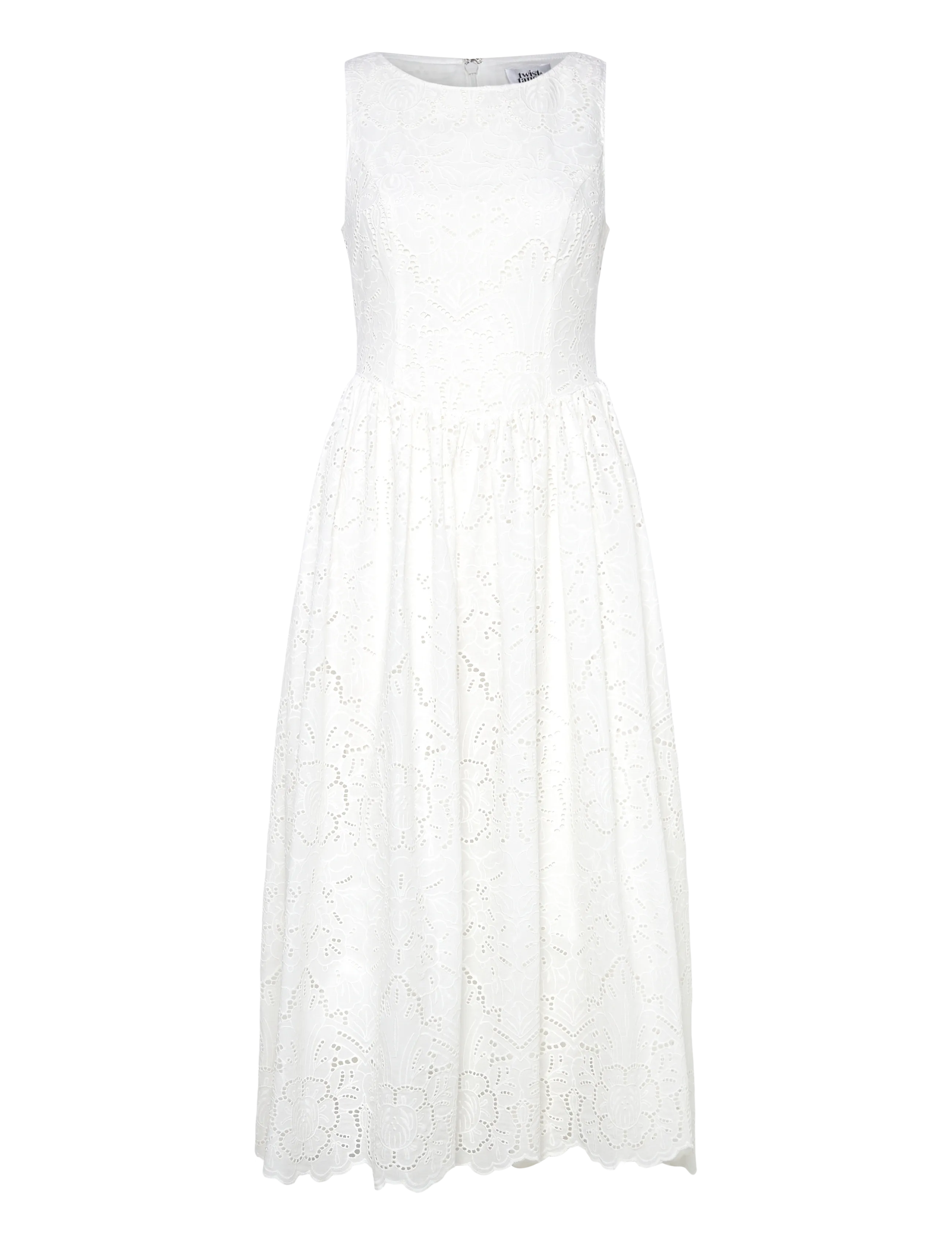 TWIST & TANGO Myka Broderie Kleid Weiß - L - Damen