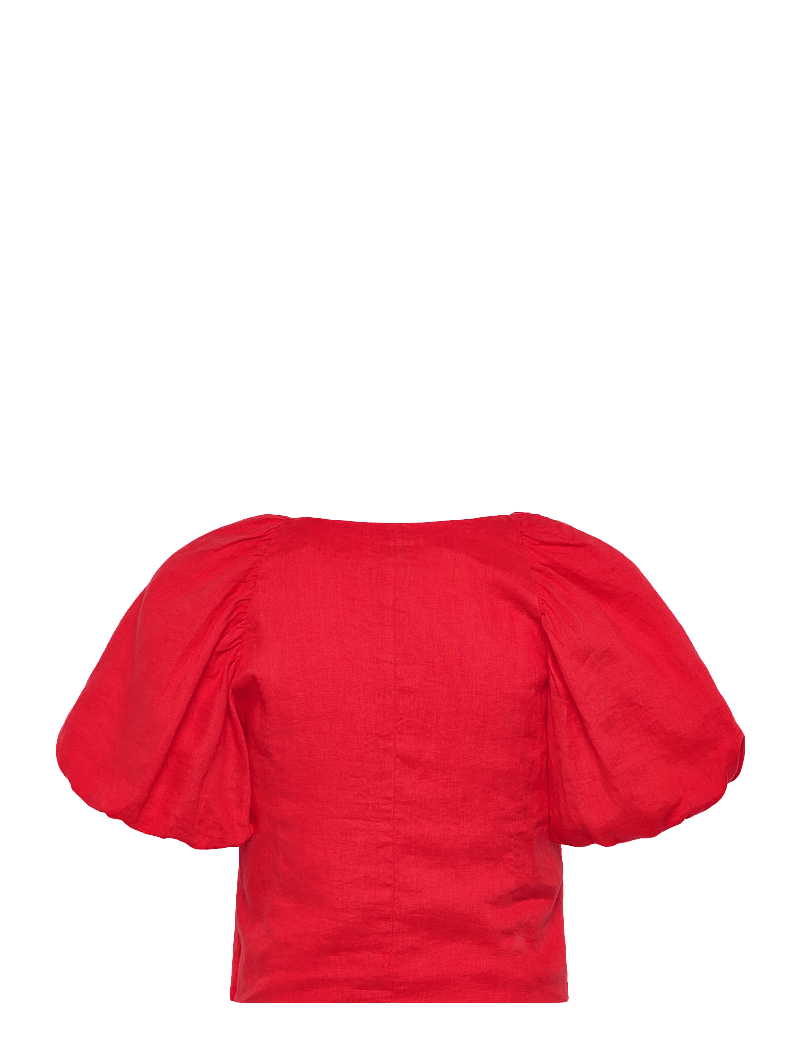 Twist & Tango - Audrina Linen Top - kurzämlige blusen - poppy red - 1