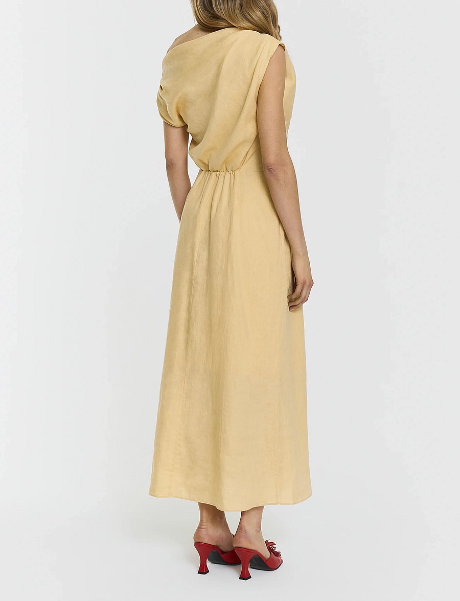 Twist & Tango - Reina Linen Dress - robes midi - butter yellow - 4