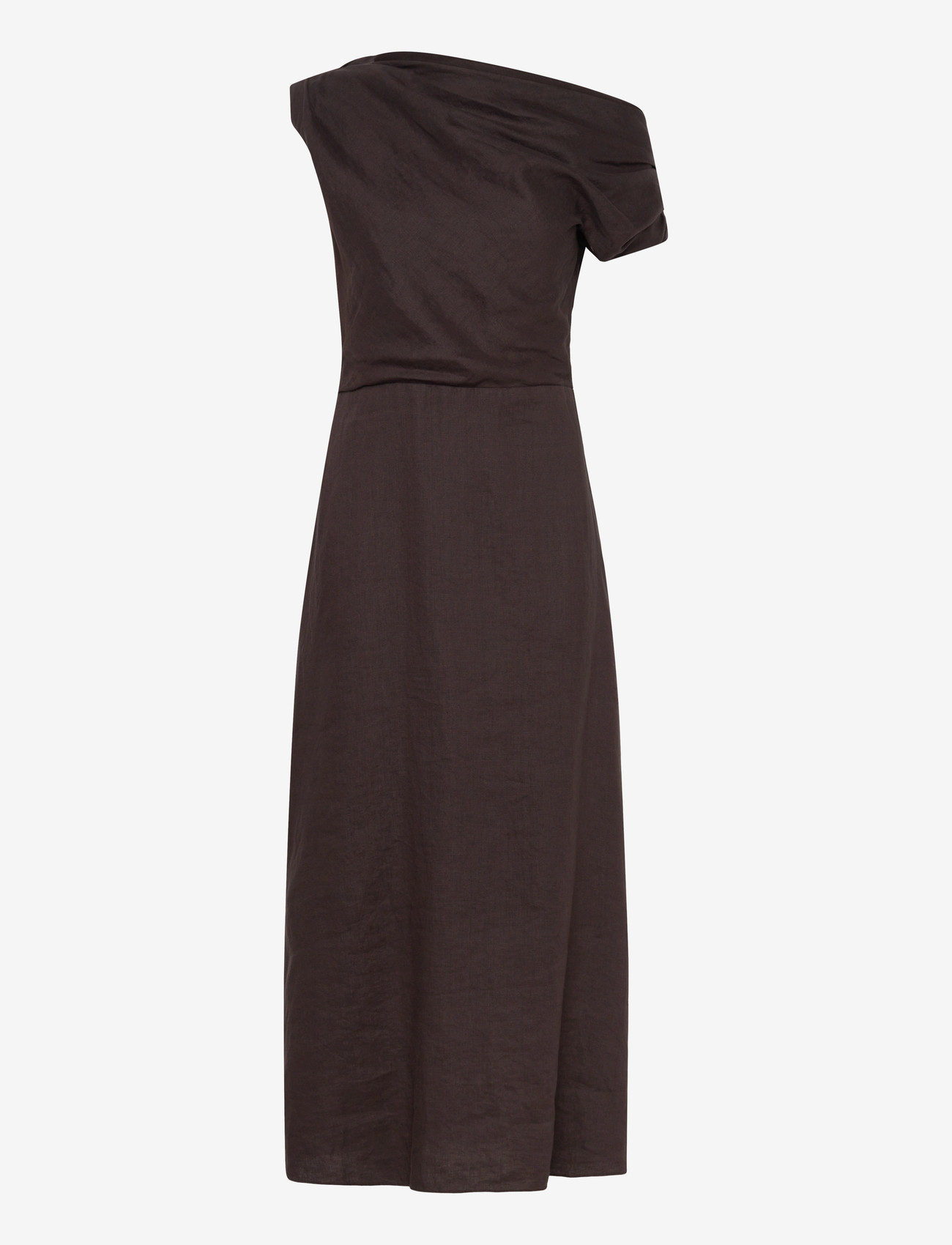 Twist & Tango - Reina Linen Dress - midimekot - coffee - 1