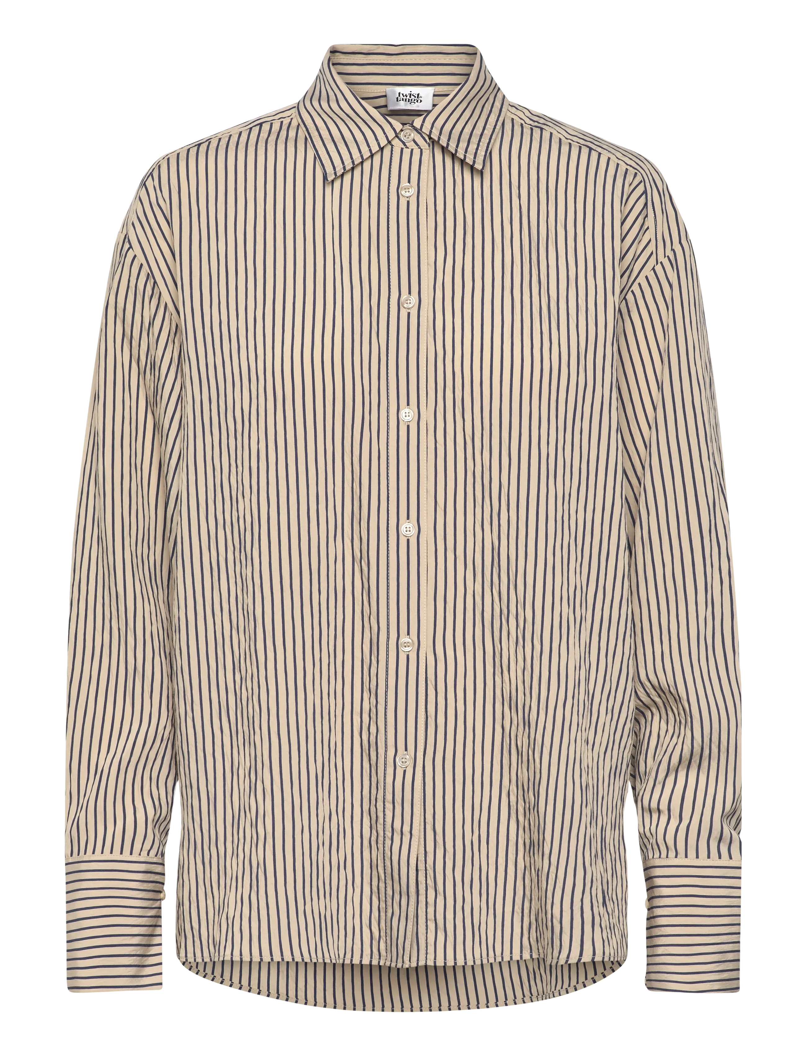 Twist & Tango Arwa Shirt - Kläder - NAVY BEIGE STRIPE / beige