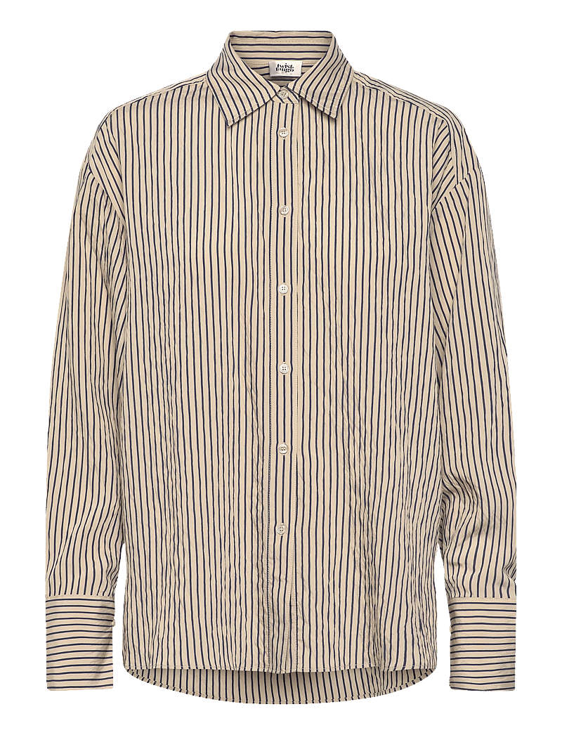 Twist & Tango - Arwa Shirt - pikkade varrukatega särgid - navy beige stripe - 0