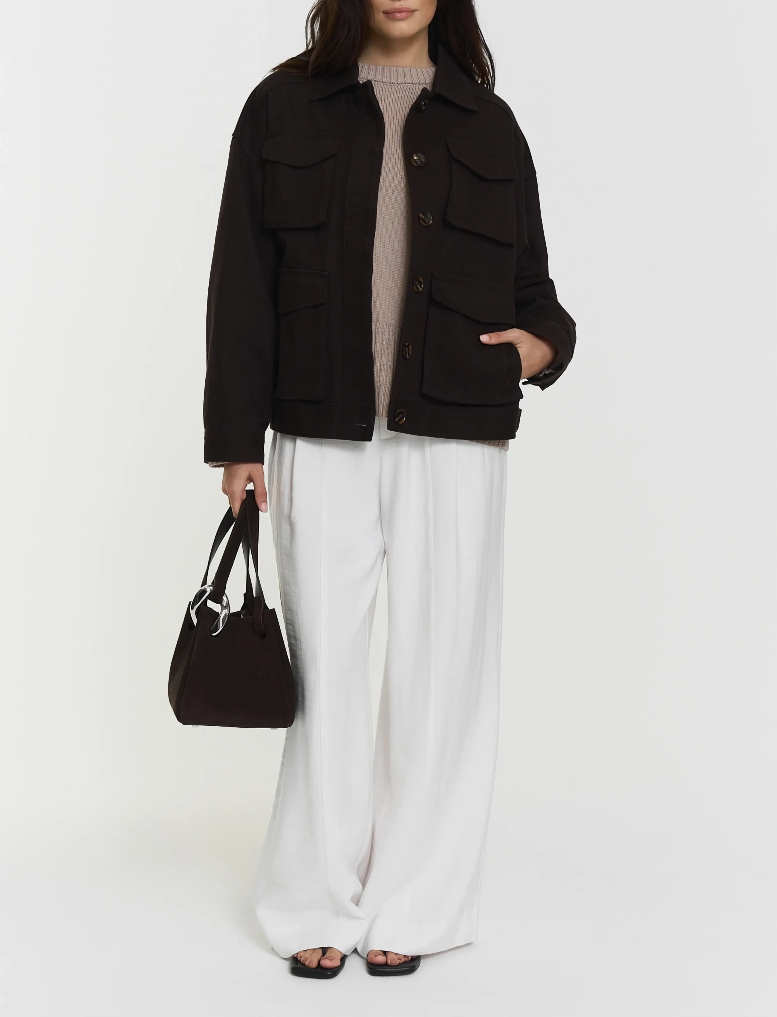 Twist & Tango Zelda Jacket, Kvinder, Utility Jakke, Brun, Str: XS