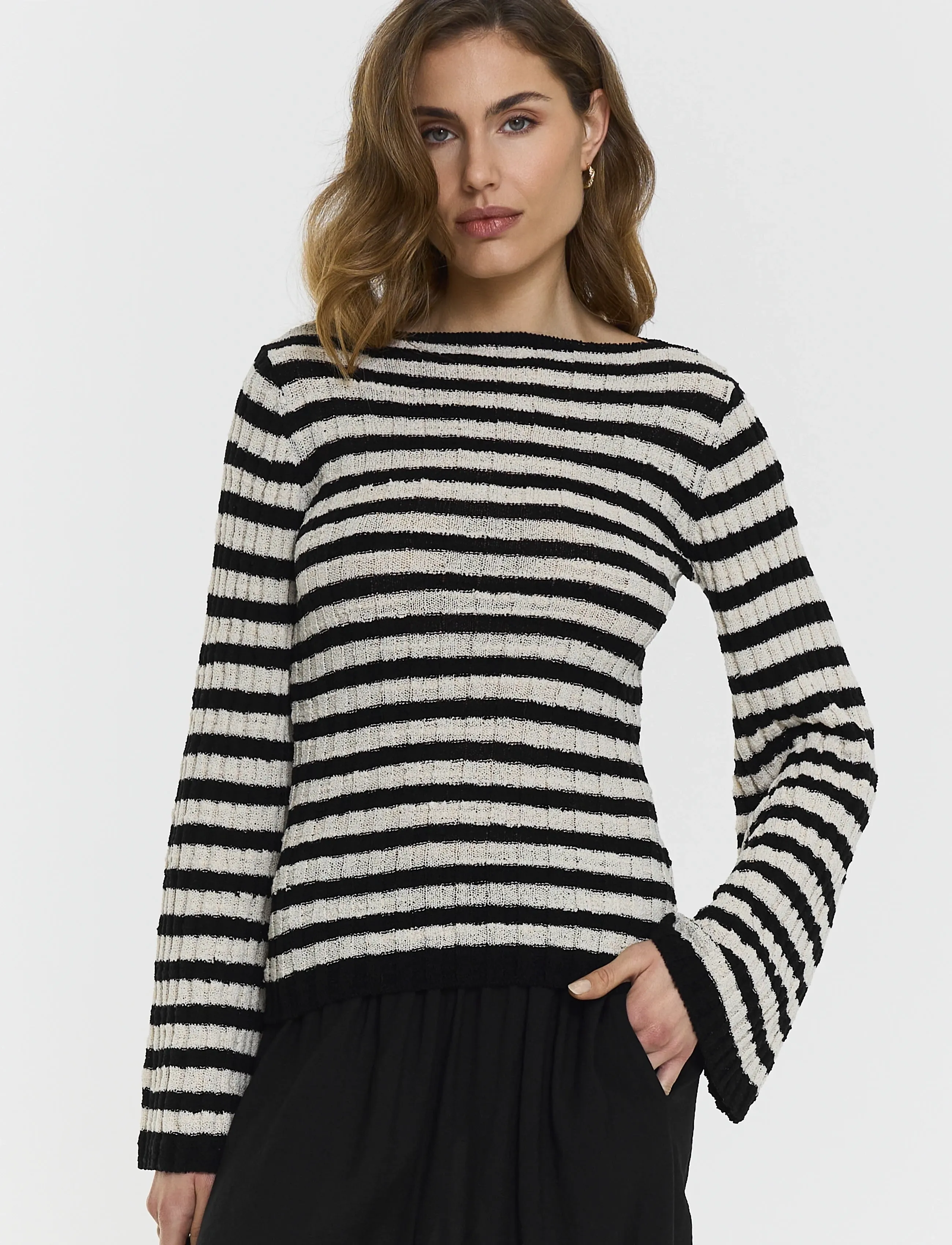 Twist & Tango - Karlie Knitted Top - langärmlige tops - black stripe - 3