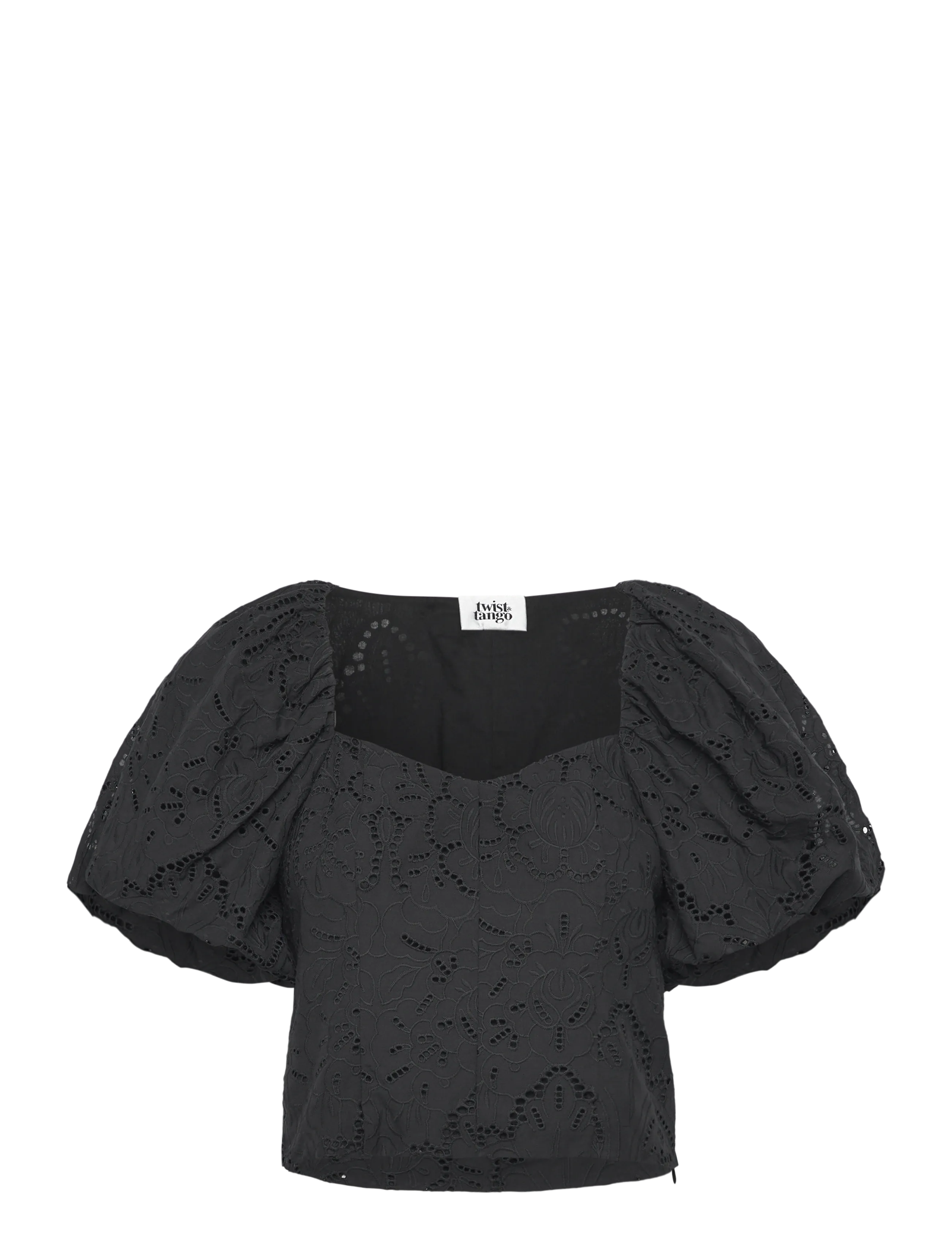 Twist & Tango Mandie Broderie Blouse - Tøj - BLACK / black