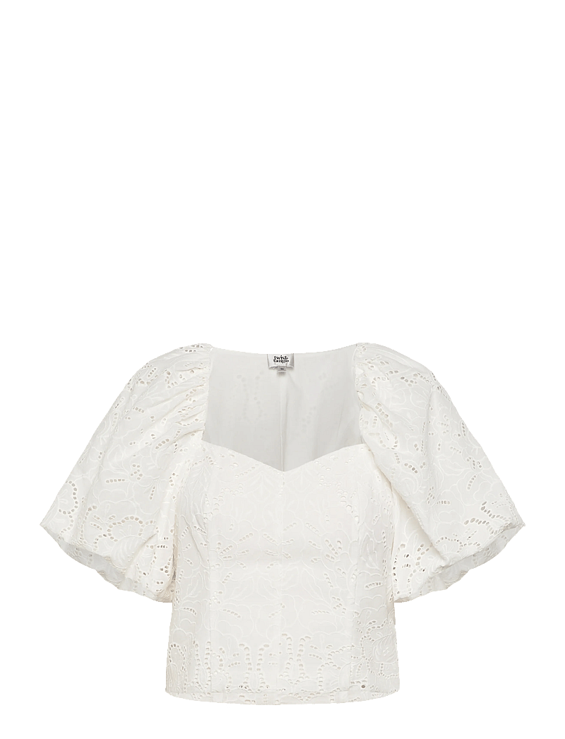 Twist & Tango - Mandie Broderie Blouse - kortærmede bluser - white - 0
