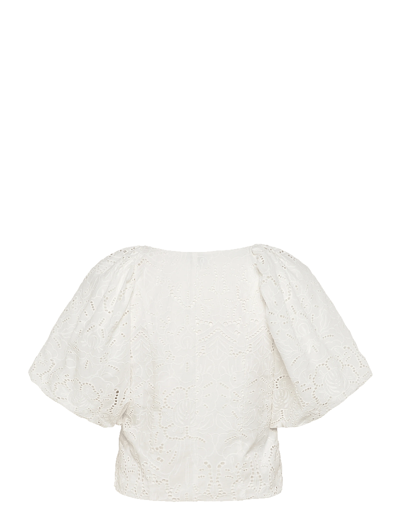 Twist & Tango - Mandie Broderie Blouse - kortærmede bluser - white - 1