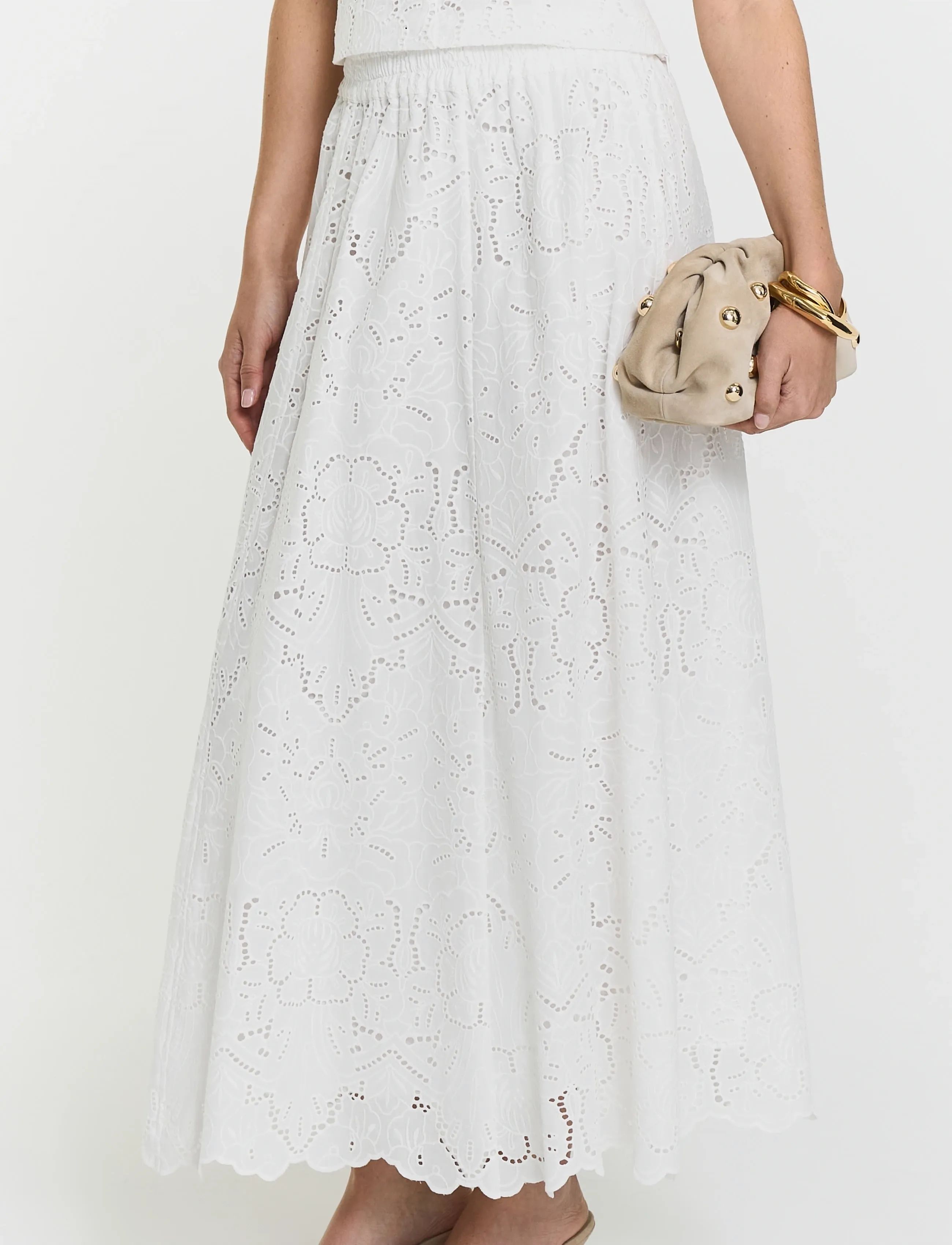 Twist & Tango - Janice Broderie Skirt - midi nederdele - white - 3