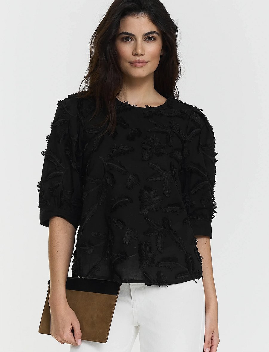 Twist & Tango - Marla Blouse - lyhythihaiset puserot - black - 3