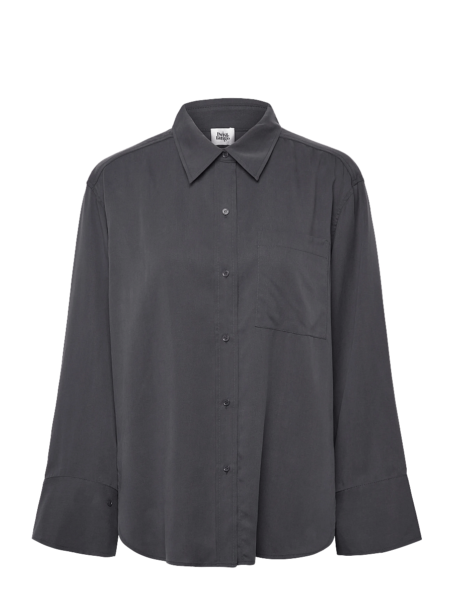 Twist & Tango - Kiara Fluid Shirt - langærmede skjorter - future dusk - 1