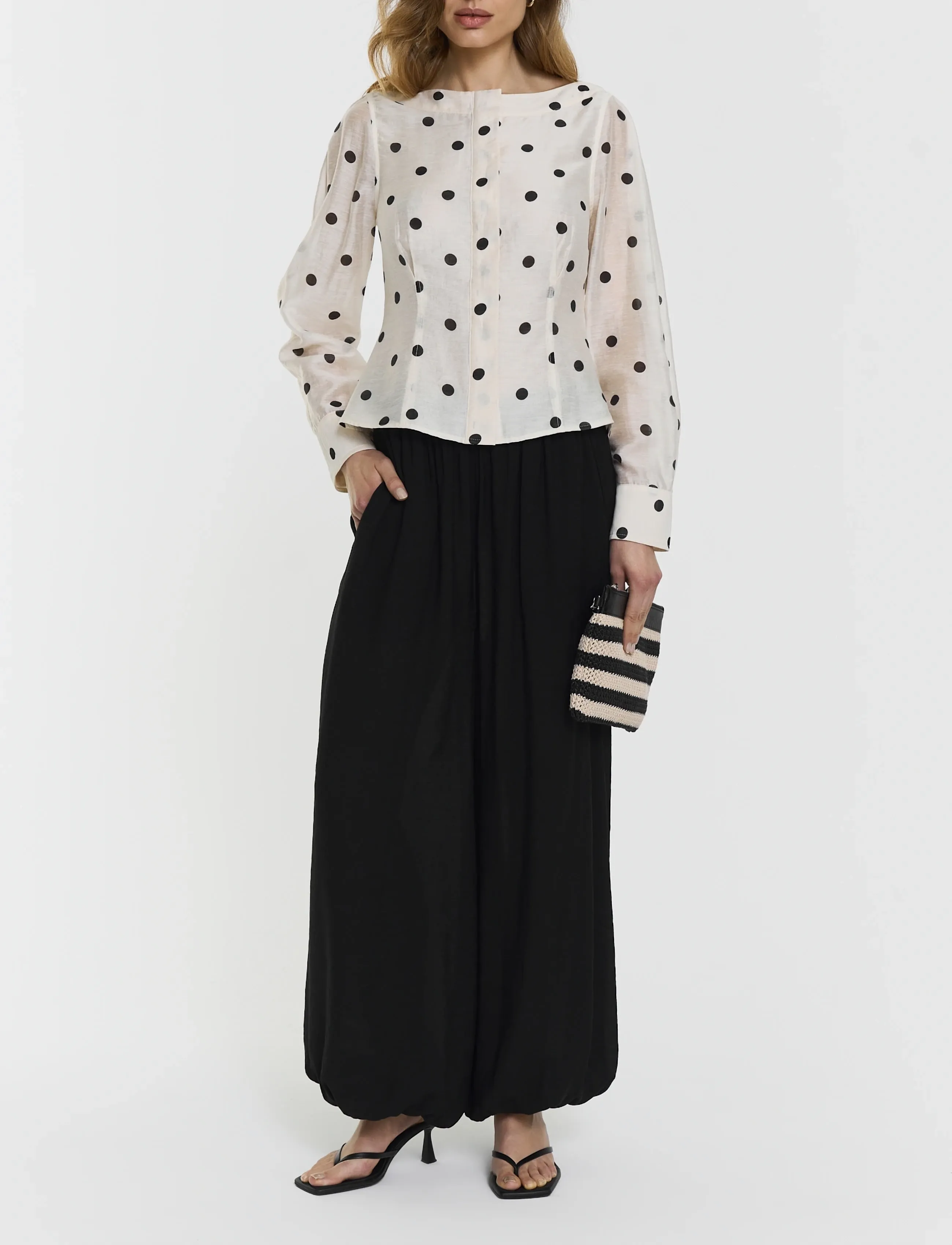 Twist & Tango Maika Blouse - Blusar & Skjortor - DOT PRINT / cream
