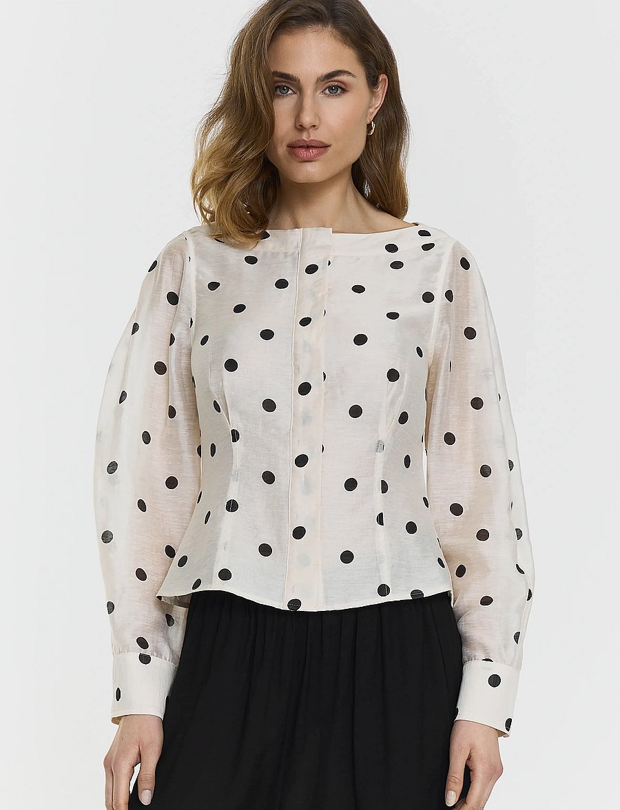 Twist & Tango - Maika Blouse - blūzes ar garām piedurknēm - dot print - 3