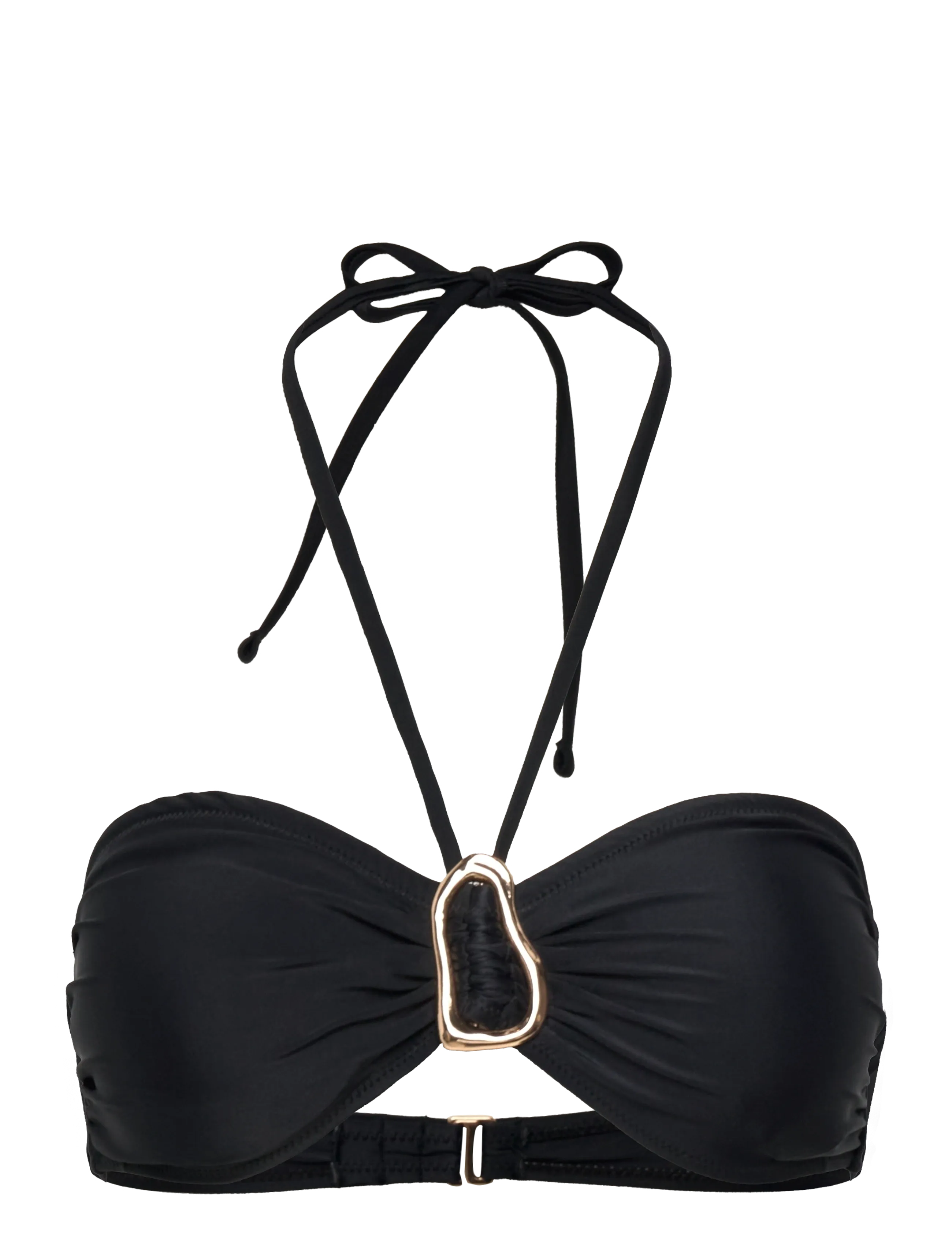 Twist & Tango Lemoni Bikini Top, Kvinder, Bandeau Halter Bikinioverdel, Sort, Str: S