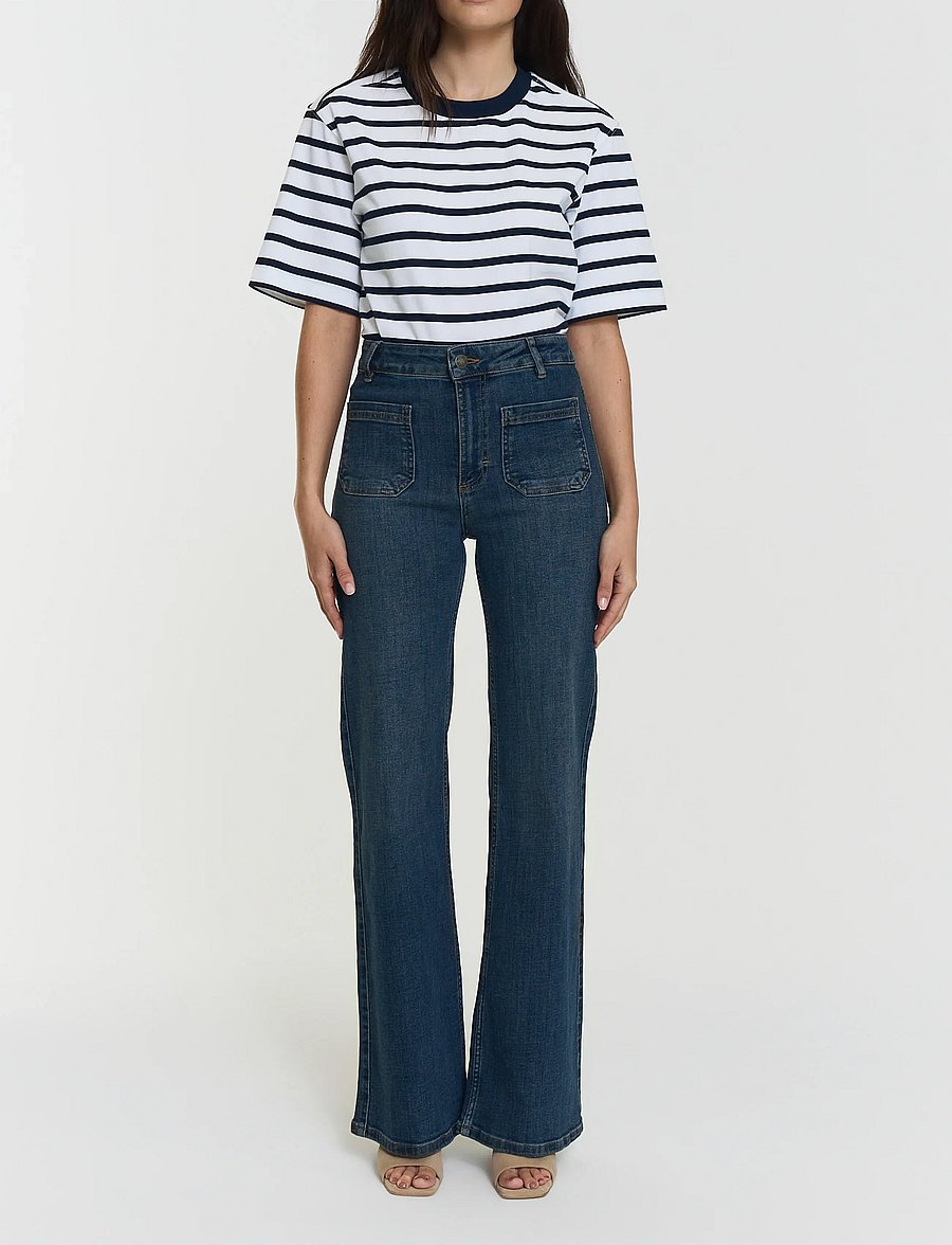 Twist & Tango - Cleo Jeans - schlaghosen - dk blue wash - 0