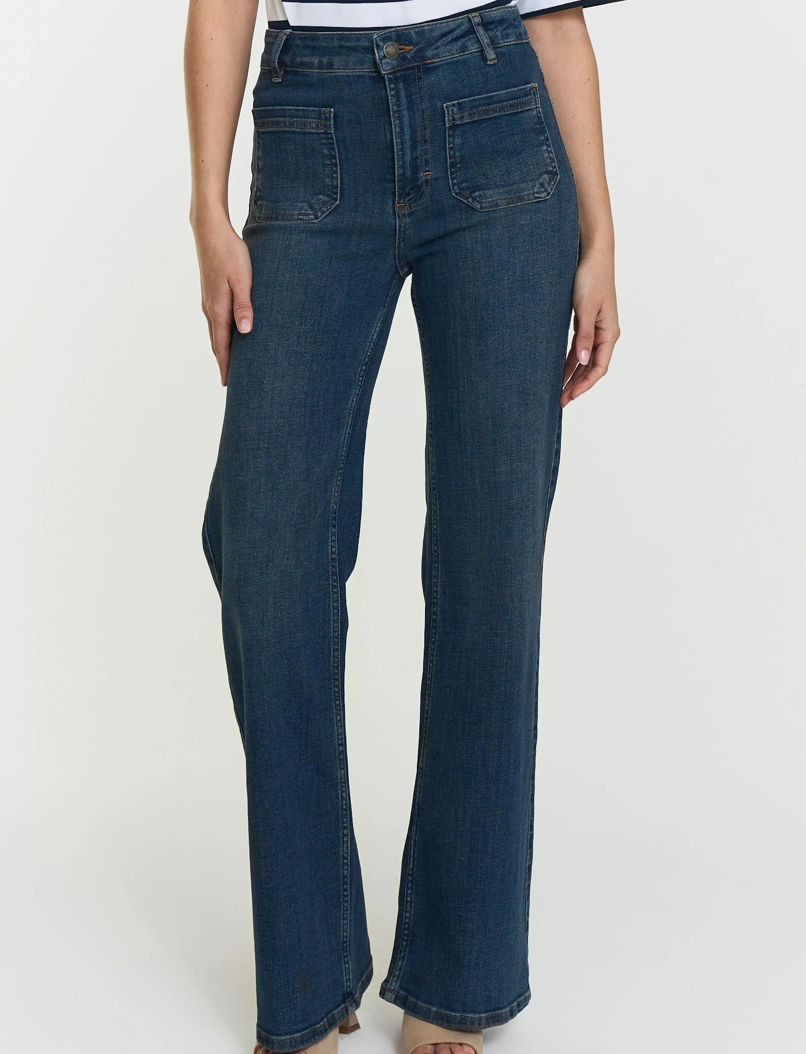 Twist & Tango - Cleo Jeans - schlaghosen - dk blue wash - 3