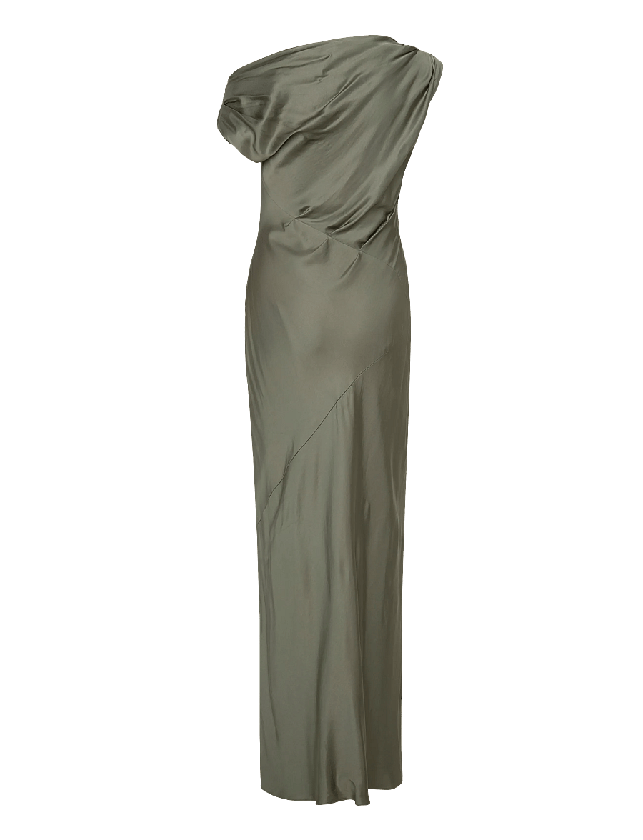 Twist & Tango - Vanessa Satin Dress - maksikleidid - agave green - 2