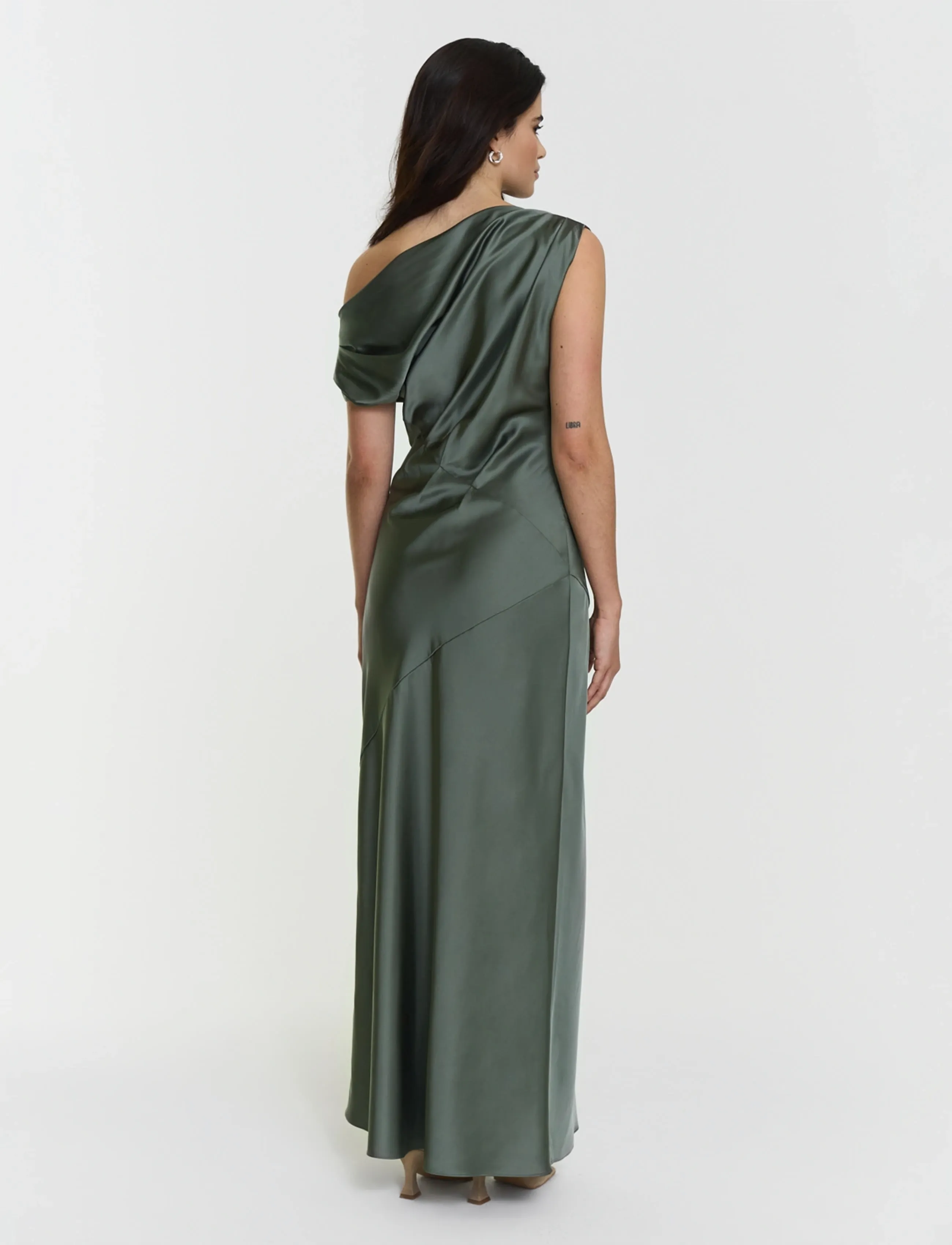 Twist & Tango - Vanessa Satin Dress - maksikleidid - agave green - 3