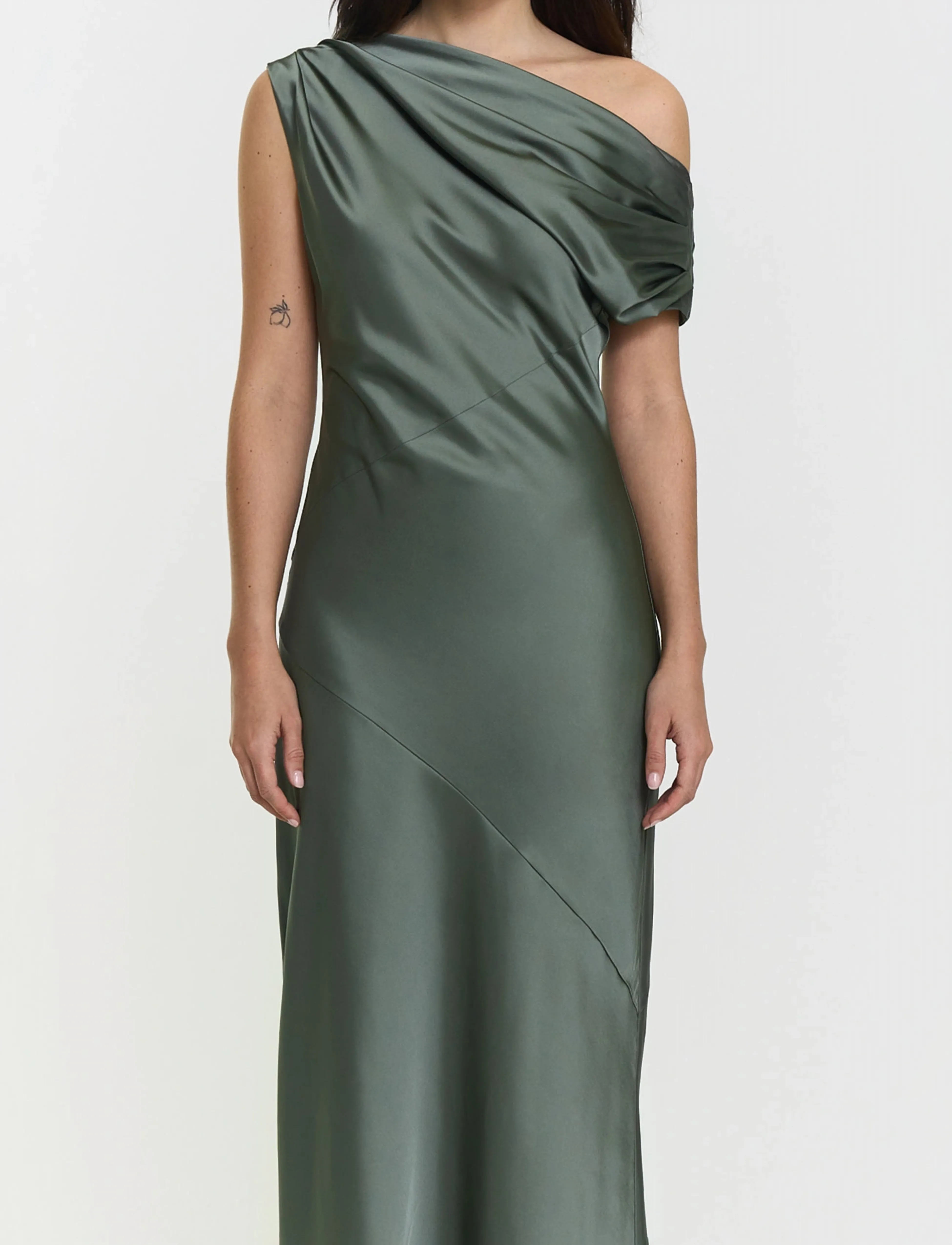 Twist & Tango - Vanessa Satin Dress - maksikleidid - agave green - 4
