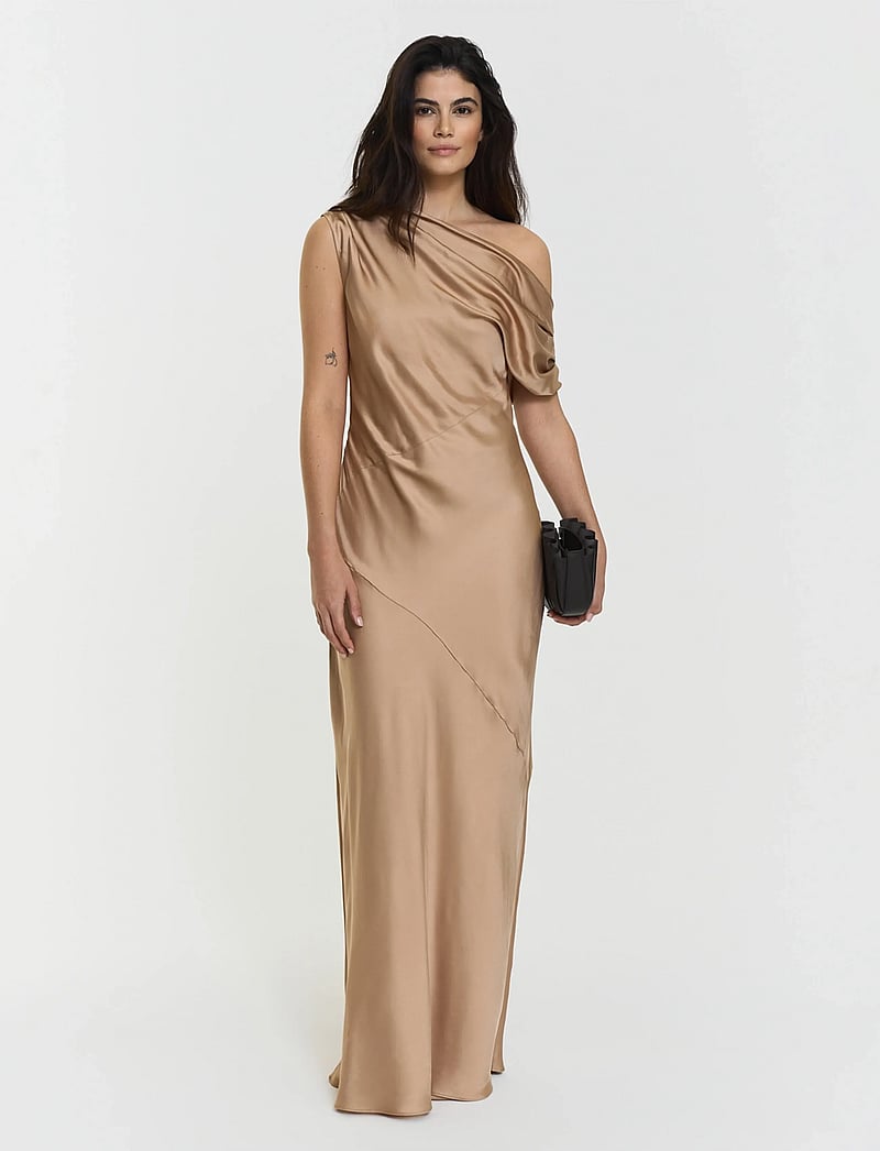 Twist & Tango - Vanessa Satin Dress - maxi kjoler - golden beige - 0