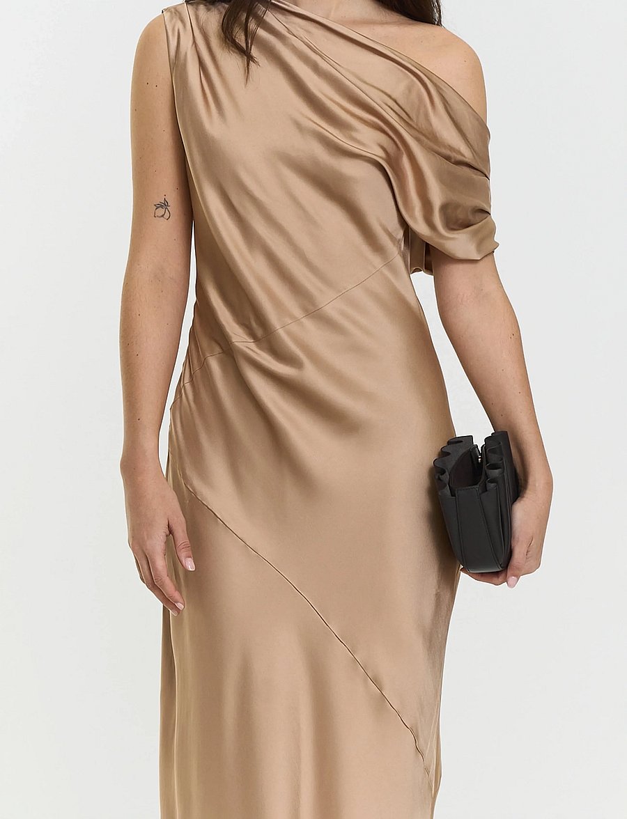 Twist & Tango - Vanessa Satin Dress - maxi kjoler - golden beige - 4